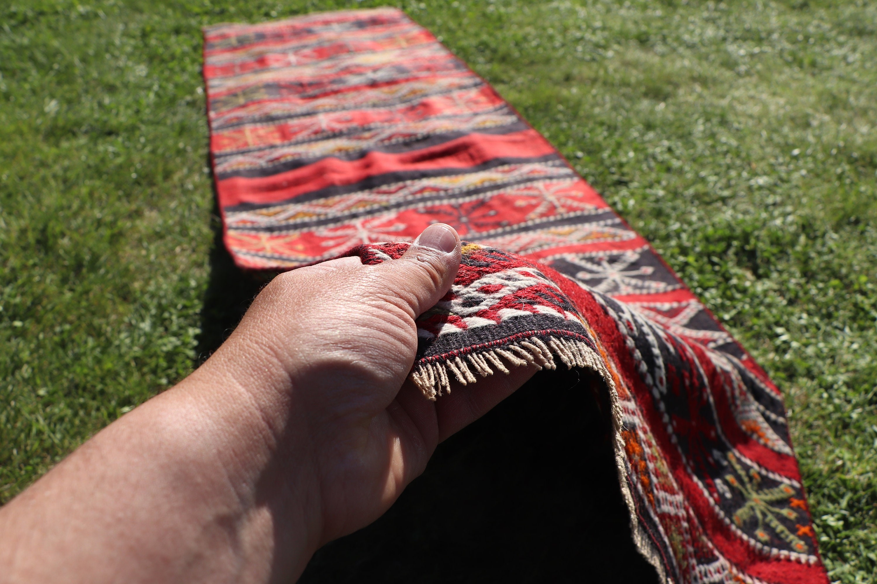 1.9x6.9 ft Runner Halıları, Anadolu Halıları, Türk Halısı, Beni Ourain Runner Halıları, Vintage Halılar, Yer Halısı, Merdiven Halısı, Kilim, Kırmızı Oryantal Halılar