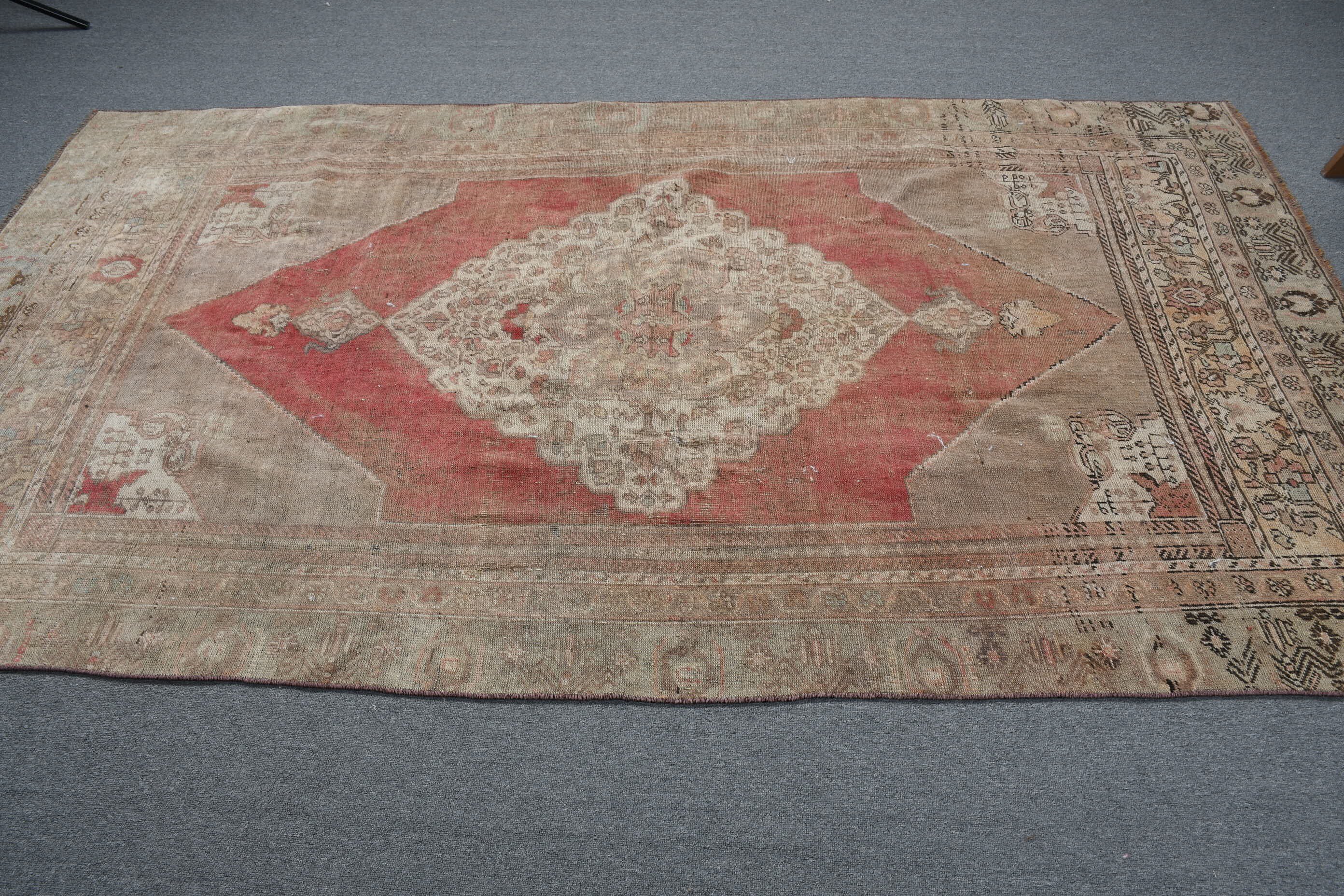 Salon Halısı, Ev Dekor Halısı, Soğuk Halı, 4.9x8.4 ft Büyük Halı, Oturma Odası Halısı, Kahverengi Ev Dekor Halısı, Türk Halısı, Özel Halılar, Vintage Halı