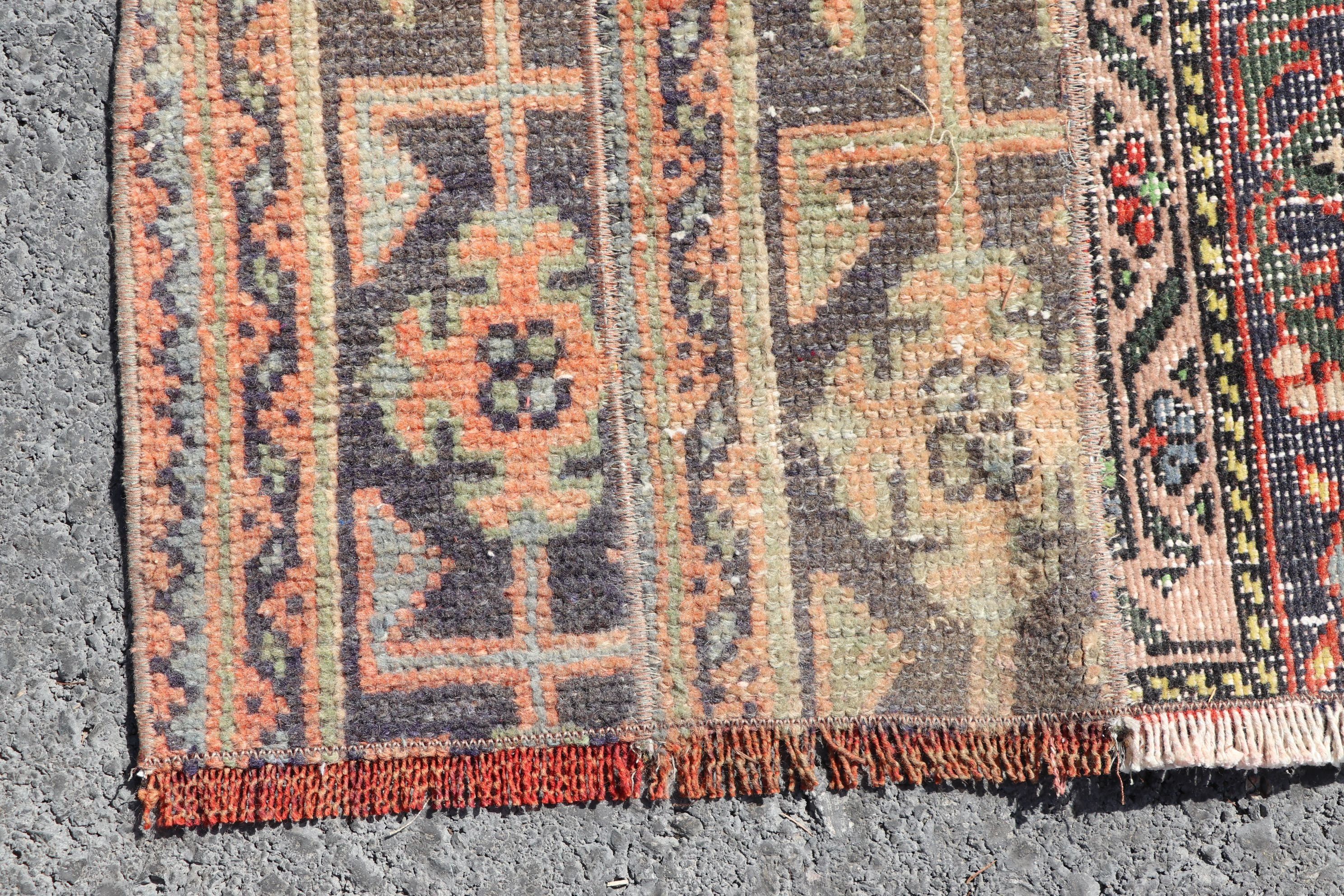 Ofis Halısı, Turuncu 2.3x3.5 ft Küçük Halılar, Çocuk Odası Halıları, Türk Halısı, Vintage Halı, Soğuk Halı, Banyo Halısı, Yün Halı, Giriş Halısı