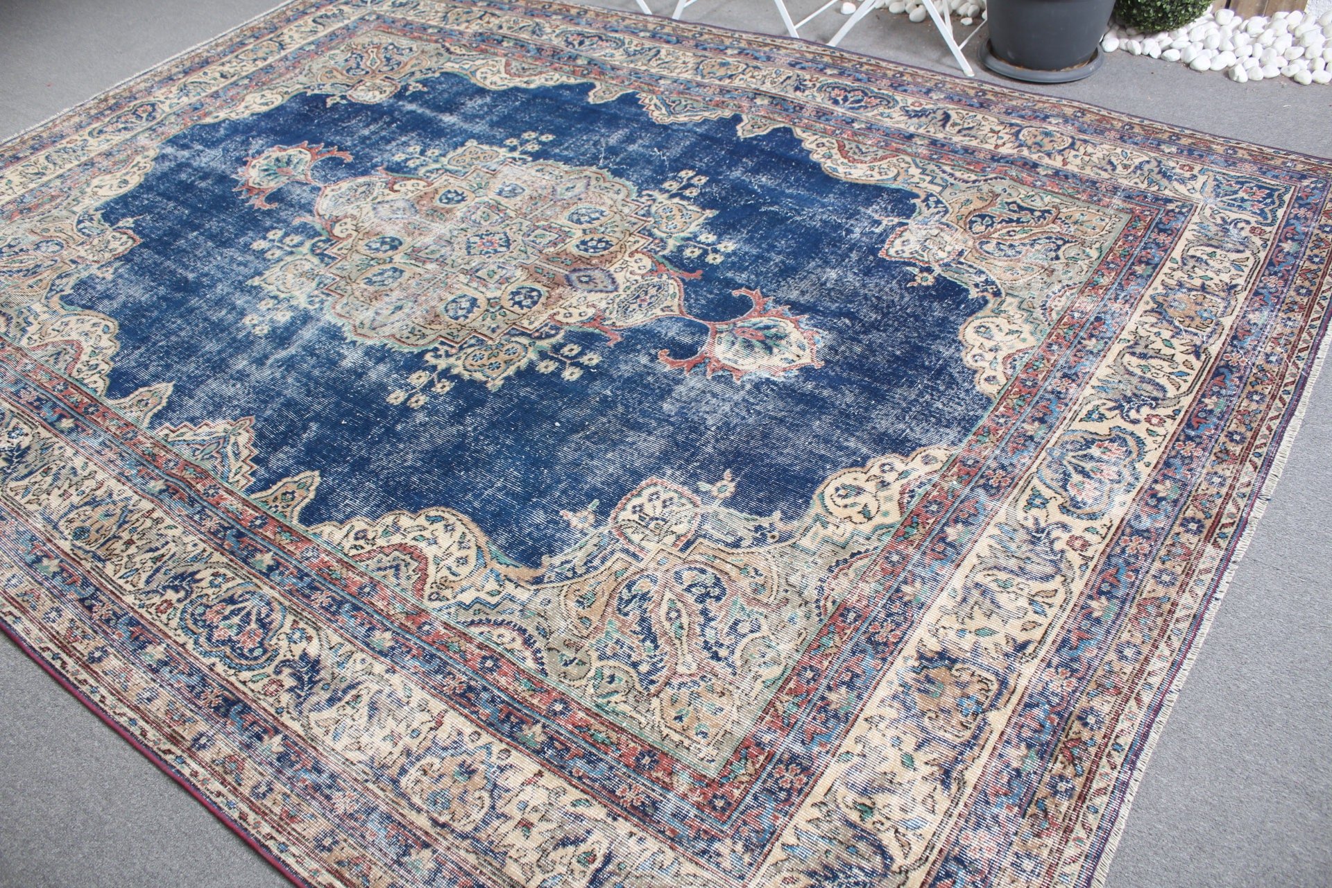 Turkish Rug, Cool Rug, Vintage Rug, Moroccan Rug, Dorm Rug, 7.8x10.7 ft Oversize Rugs, Dining Room Rugs, Blue Moroccan Rugs, Salon Rug