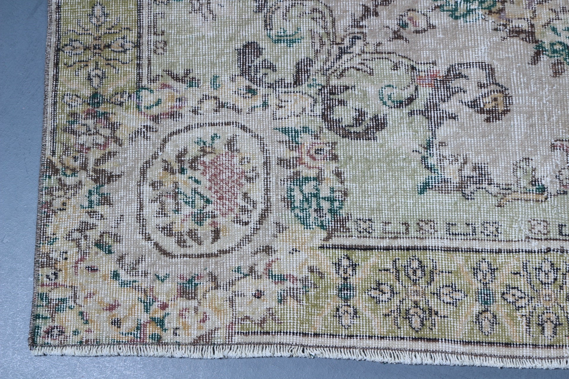 Dining Room Rug, 6.7x10.1 ft Large Rugs, Vintage Rugs, Dorm Rug, Antique Rugs, Yellow Floor Rug, Salon Rug, Turkish Rugs