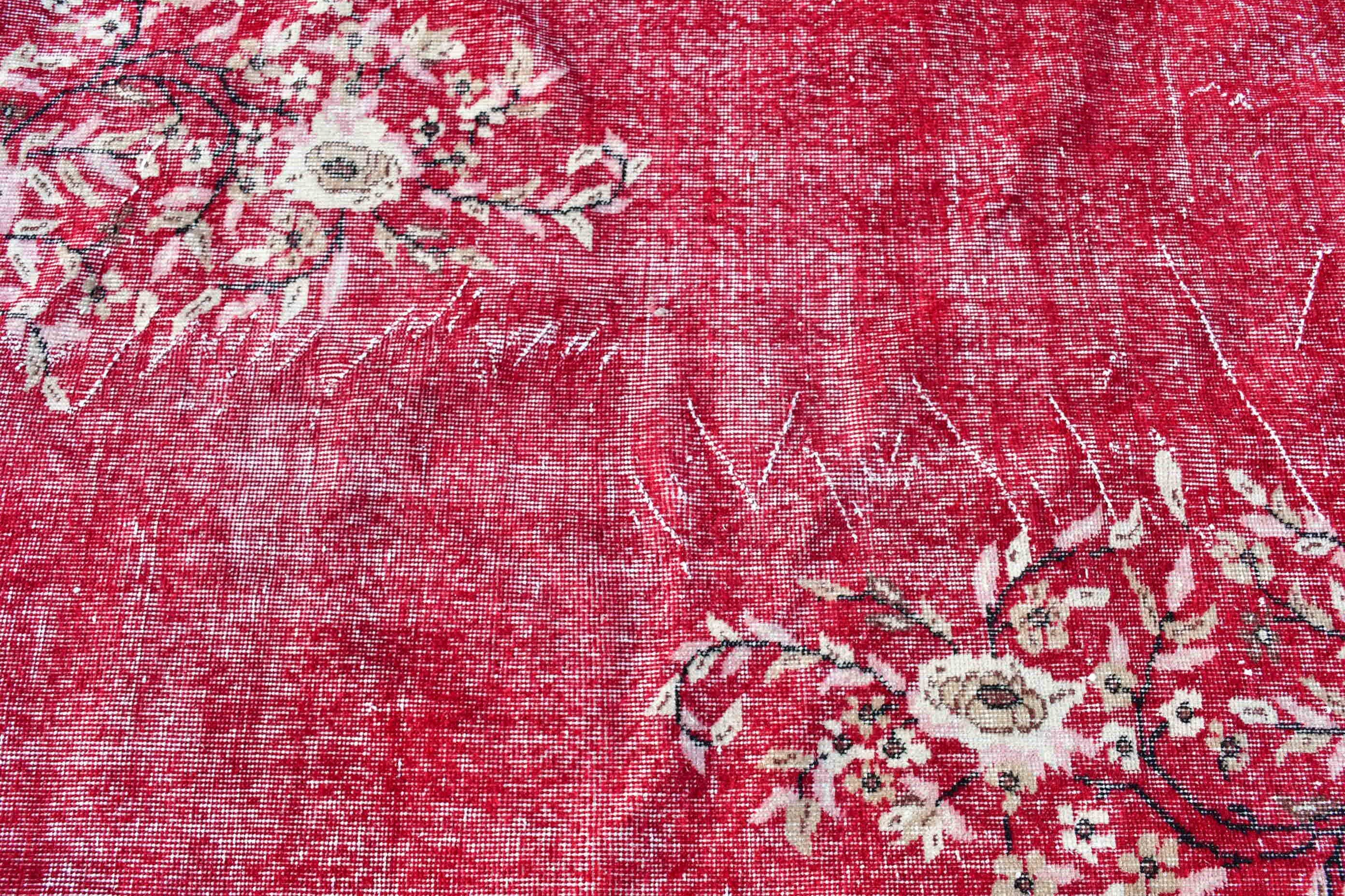 Göçebe Halı, Vintage Halı, Giriş Halıları, Çocuk Halısı, 3,7x6,4 ft Aksan Halıları, Türk Halısı, Kırmızı Mutfak Halıları, Anadolu Halıları