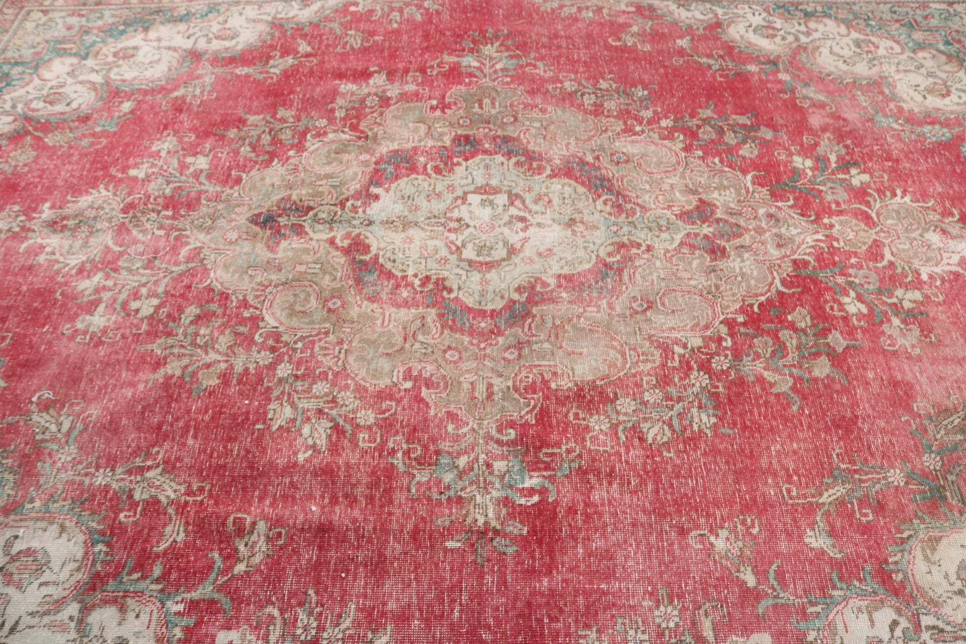 Handwoven Rug, Red Bedroom Rug, Turkish Rug, 9.4x13.2 ft Oversize Rugs, Salon Rug, Saloon Rug, Vintage Decor Rug, Boho Rugs, Vintage Rugs