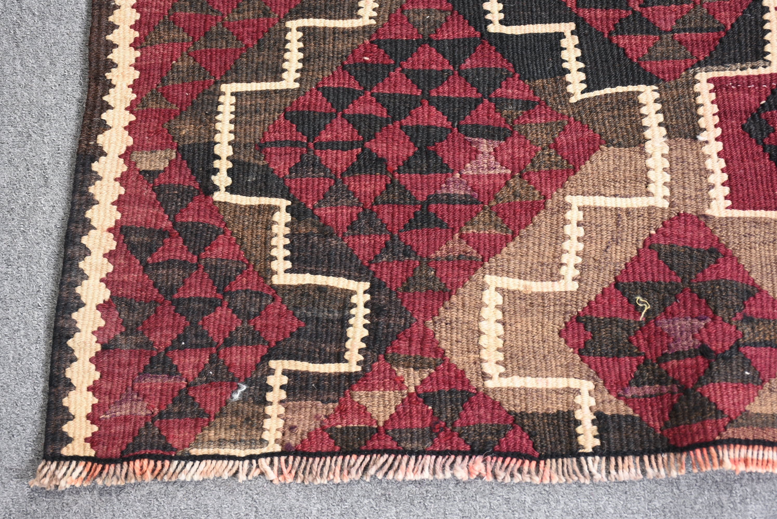 Mutfak Kilim, Kırmızı Ev dekoru Kilim, Mutfak Kilim, Uşak Kilim, Nostaljik Kilim, Koridor Kilim, 95x238 cm Yolluk Kilim, Merdiven Kilim