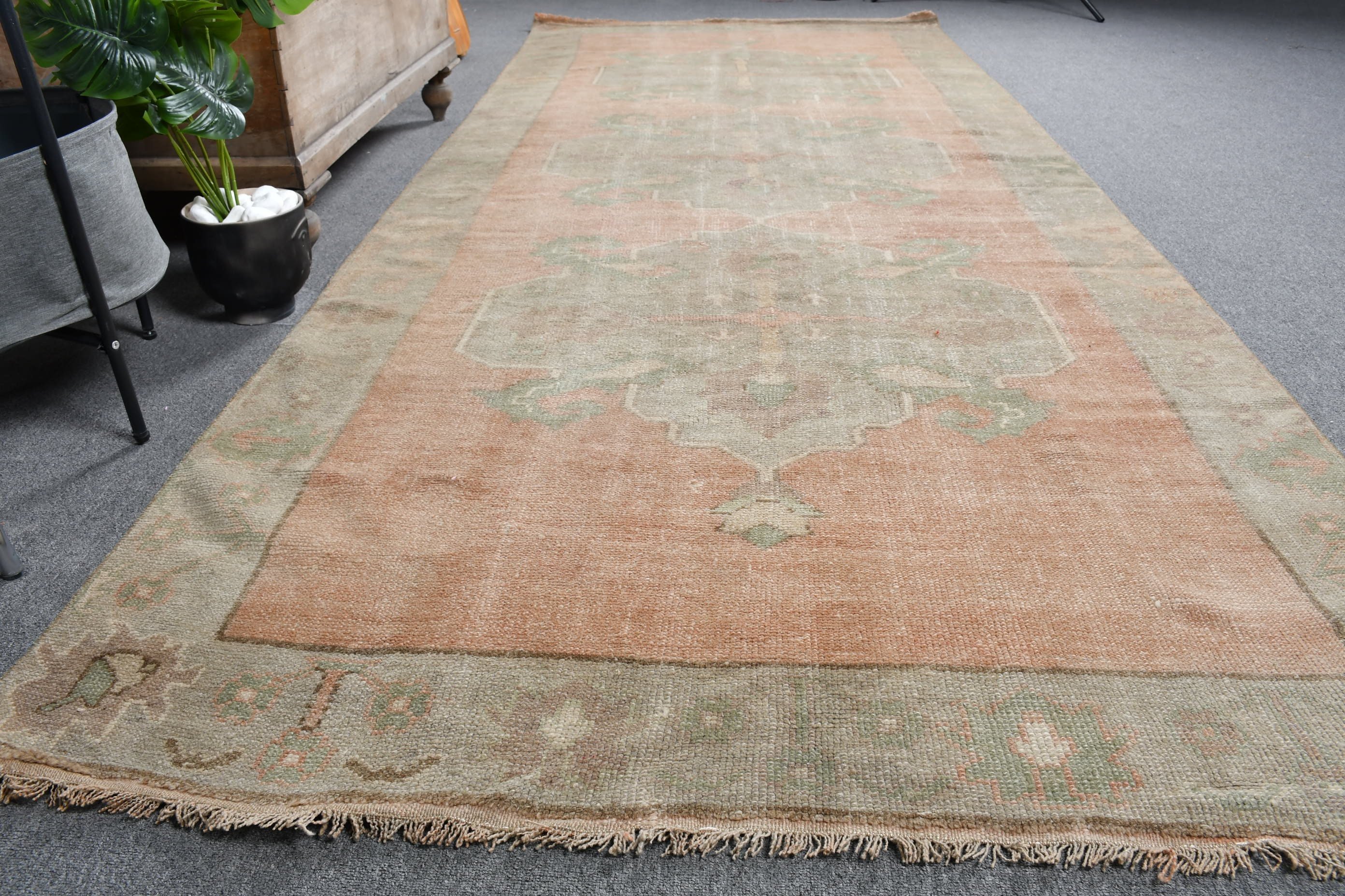 Living Room Rug, Vintage Rugs, Oriental Rugs, Beige Antique Rugs, Dining Room Rugs, Turkish Rug, 4.6x11 ft Large Rug, Anatolian Rug