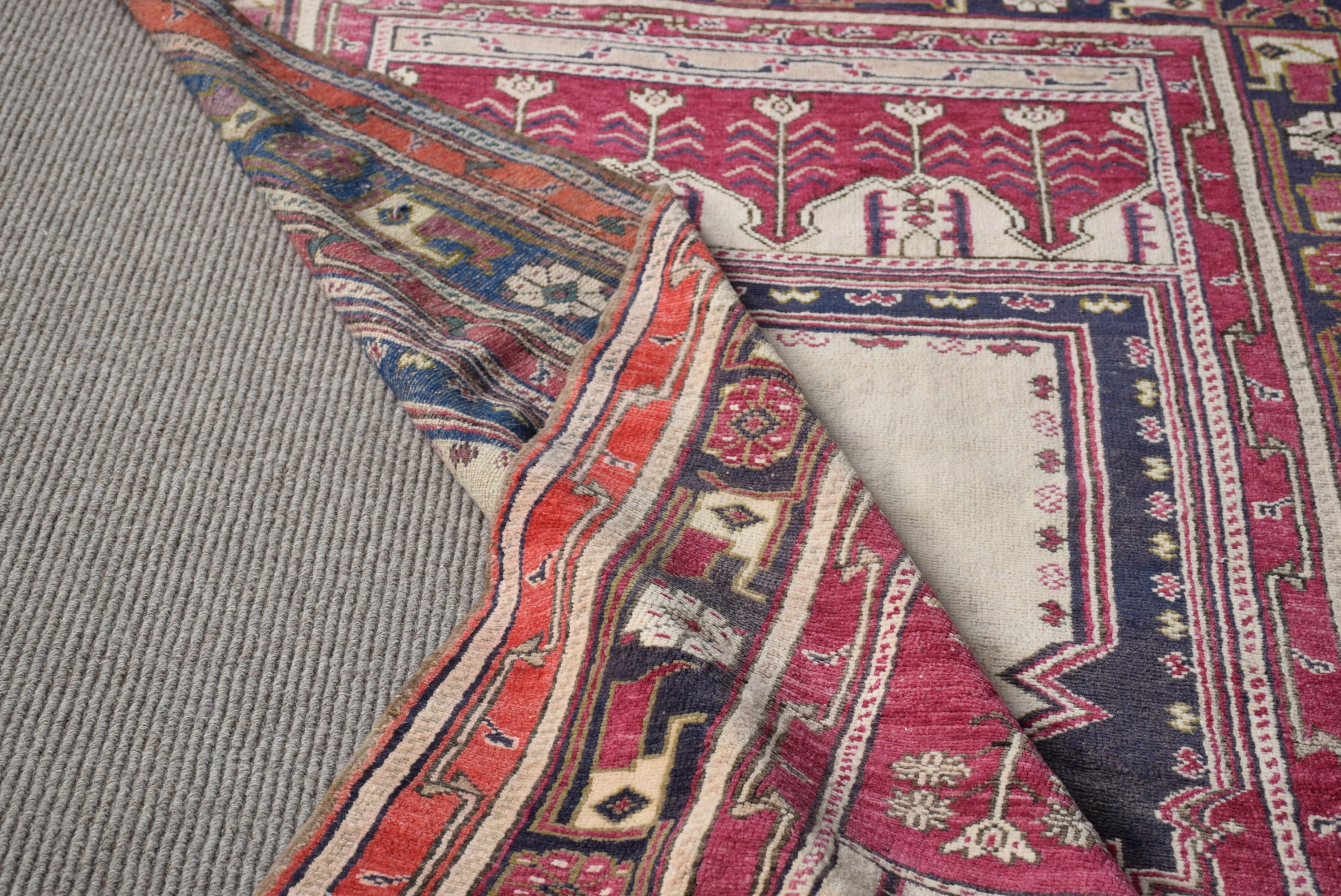 Pink Oriental Rug, Nursery Rug, Rugs for Nursery, Anatolian Rugs, Bedroom Rugs, 4x6 ft Accent Rugs, Vintage Rug, Turkish Rug, Wool Rugs