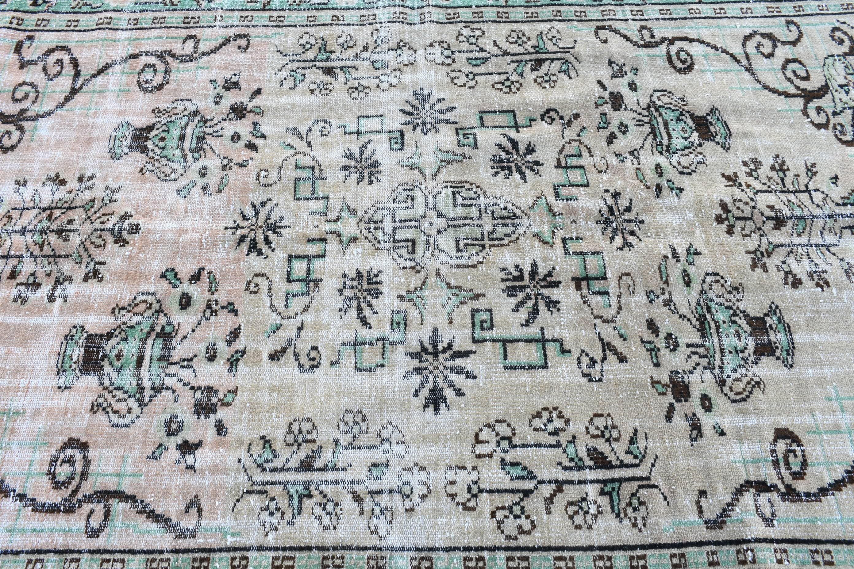 Anatolian Rug, Old Rug, Vintage Rug, 5.5x8.7 ft Large Rugs, Bedroom Rug, Brown Wool Rugs, Art Rug, Turkish Rugs, Moroccan Rug, Salon Rugs