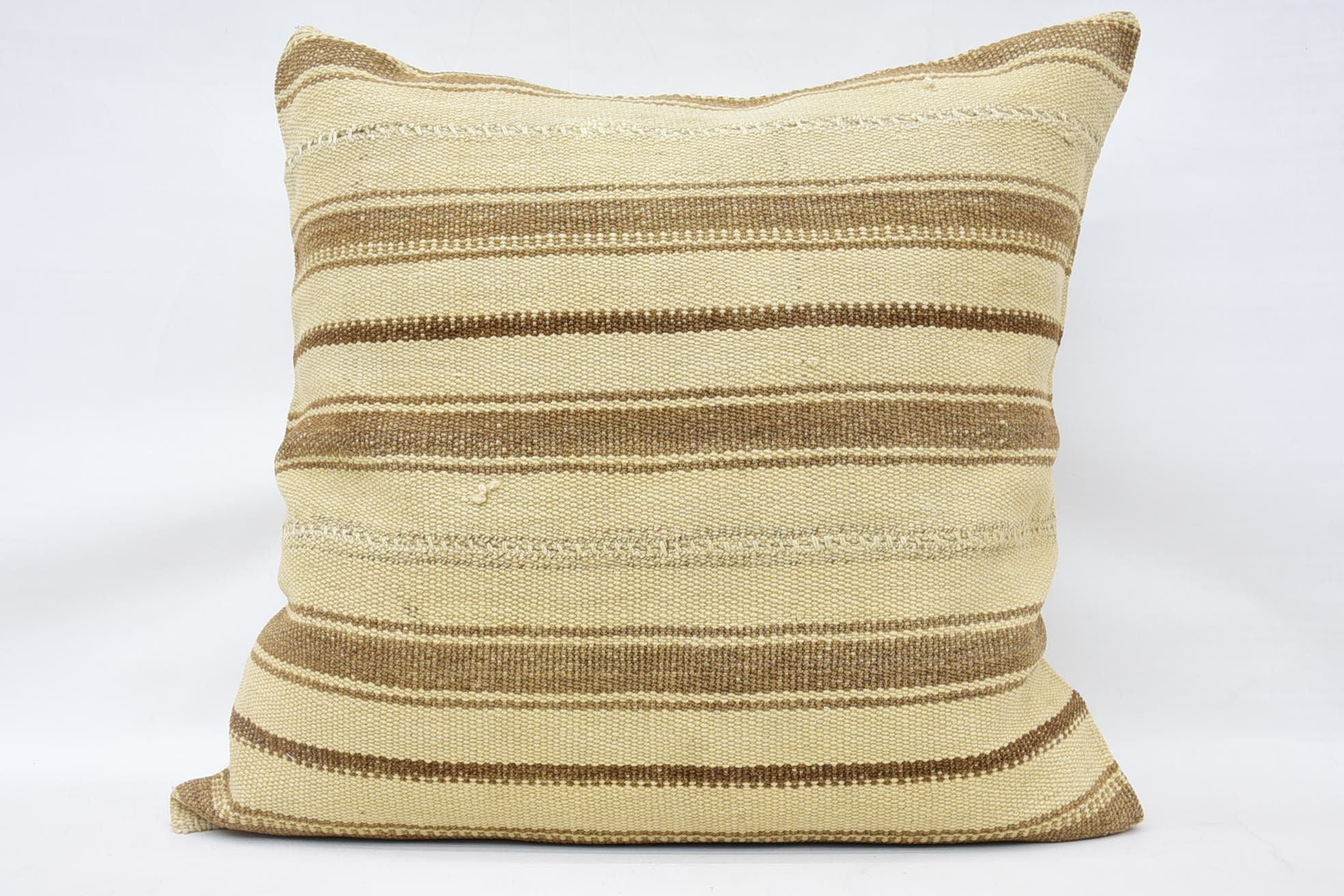 Boho Pillow, 32"x32" Beige Cushion, Farmhouse Pillow Sham, Colorful Pillow Cover, Pastel Pillow, Throw Kilim Pillow, Turkish Pillow