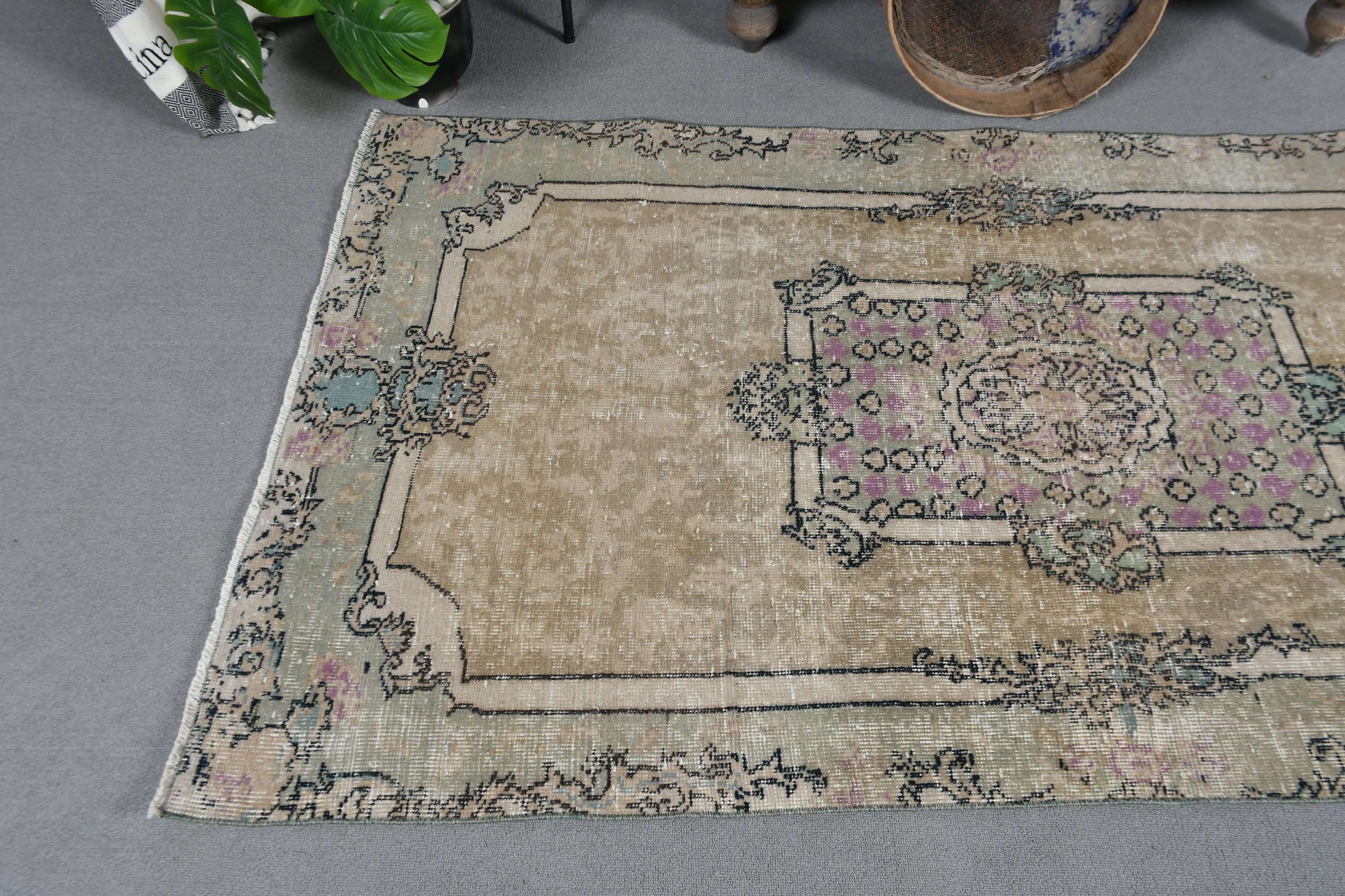 Outdoor Rugs, Nursery Rugs, Oushak Rugs, Green Cool Rugs, Bedroom Rugs, Turkish Rug, 3.5x6.5 ft Accent Rug, Vintage Rug, Rugs for Entry