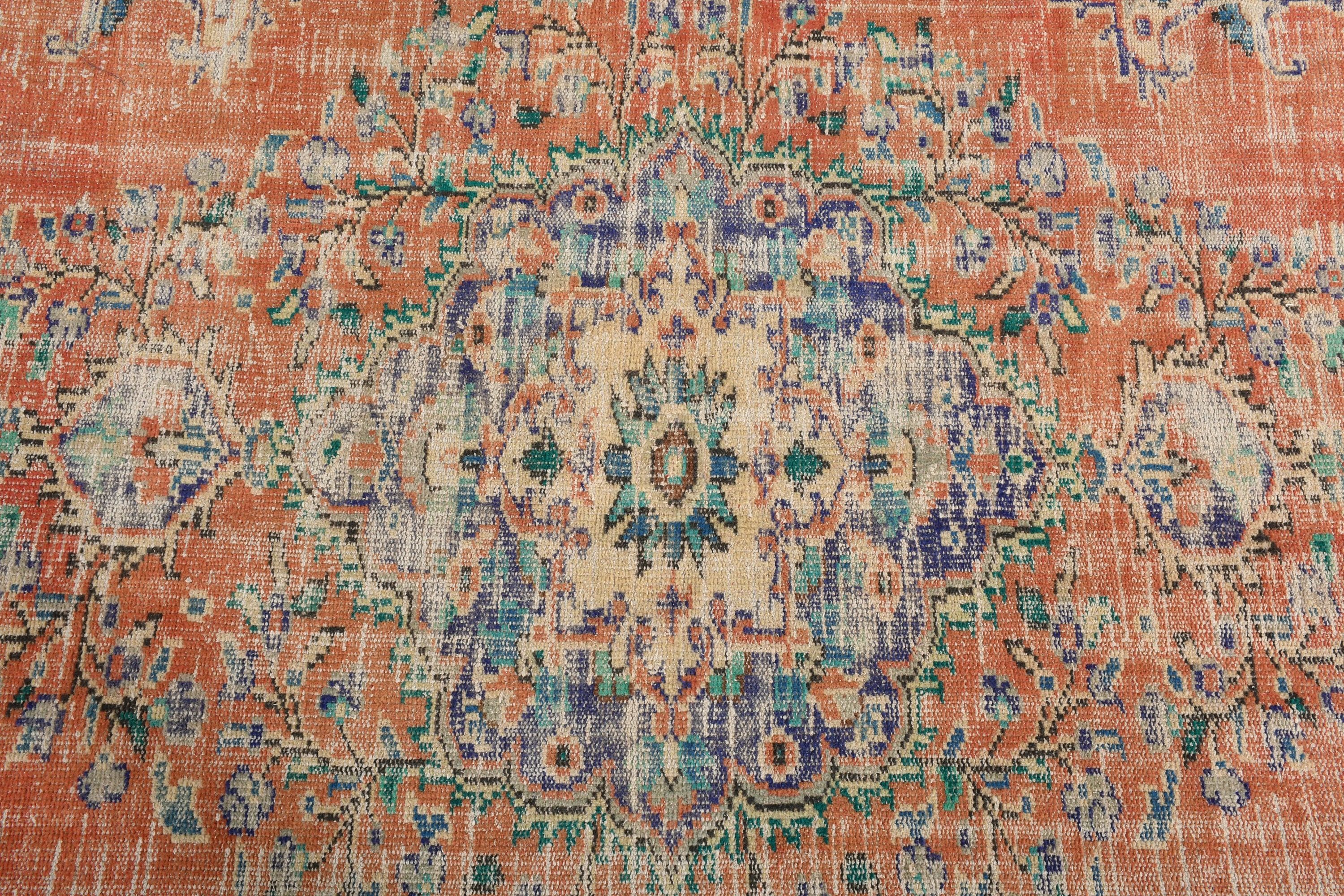 Antika Halılar, Vintage Halı, Yemek Odası Halısı, Kahverengi Oushak Halısı, Türk Halısı, 5.9x9.1 ft Büyük Halı, Göçebe Halısı, Oturma Odası Halısı, Yatak Odası Halısı