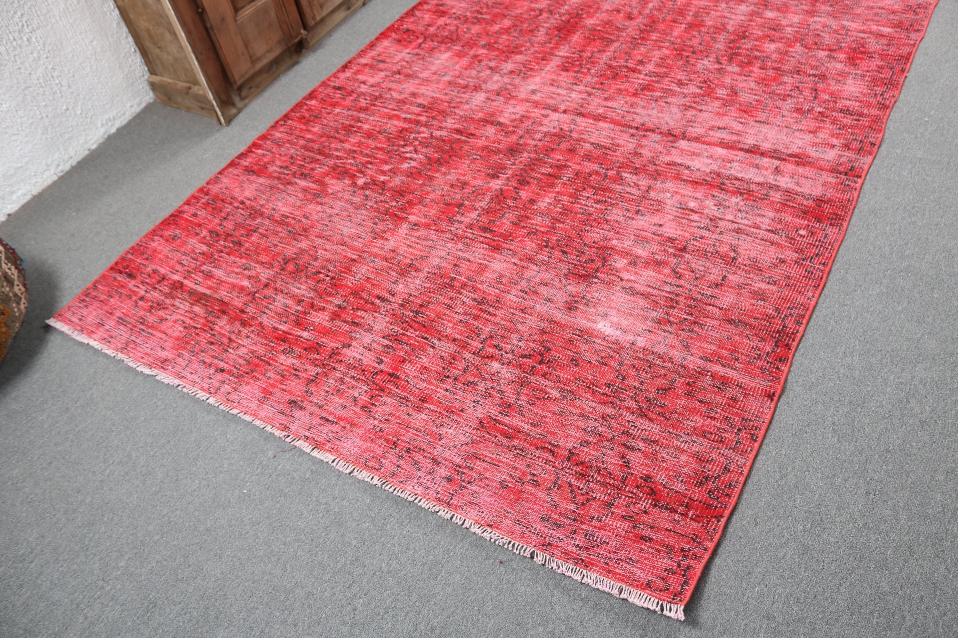 Dining Room Rugs, Red Boho Rugs, Aztec Rug, 5.5x8.4 ft Large Rug, Vintage Rugs, Luxury Rug, Turkish Rug, Home Decor Rugs, Salon Rug