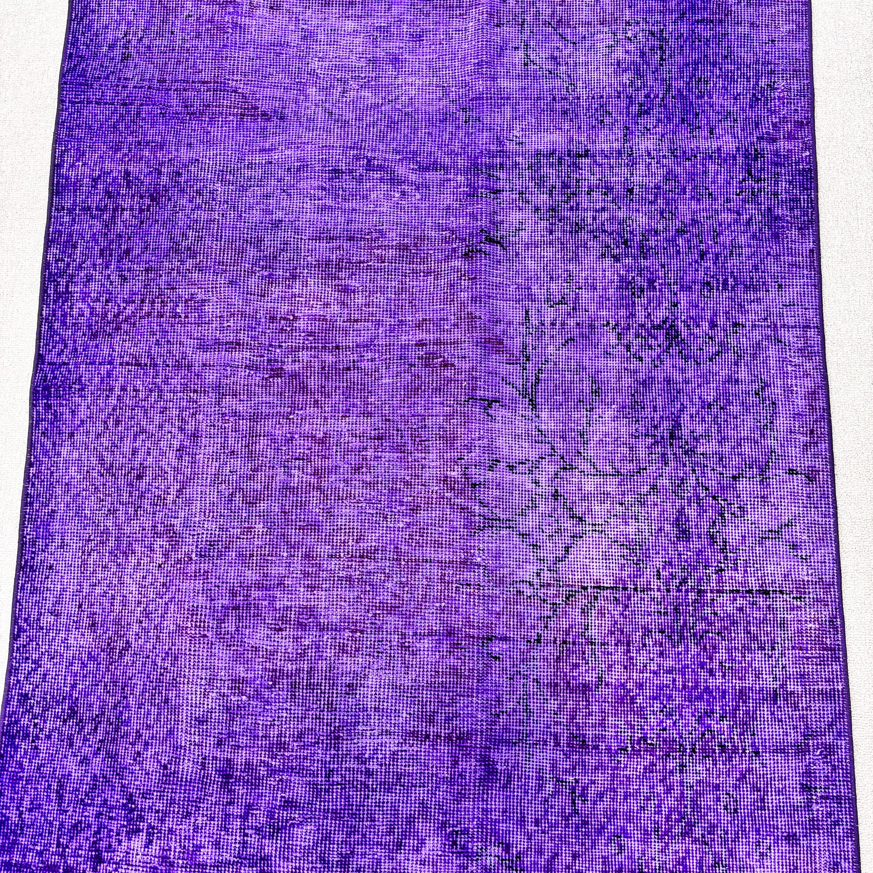 Purple Kitchen Rug, Aztec Rug, Corridor Rugs, Cool Rug, Stair Rug, Turkish Rug, Vintage Rugs, Flatweave Rugs, 3.3x9.9 ft Runner Rug