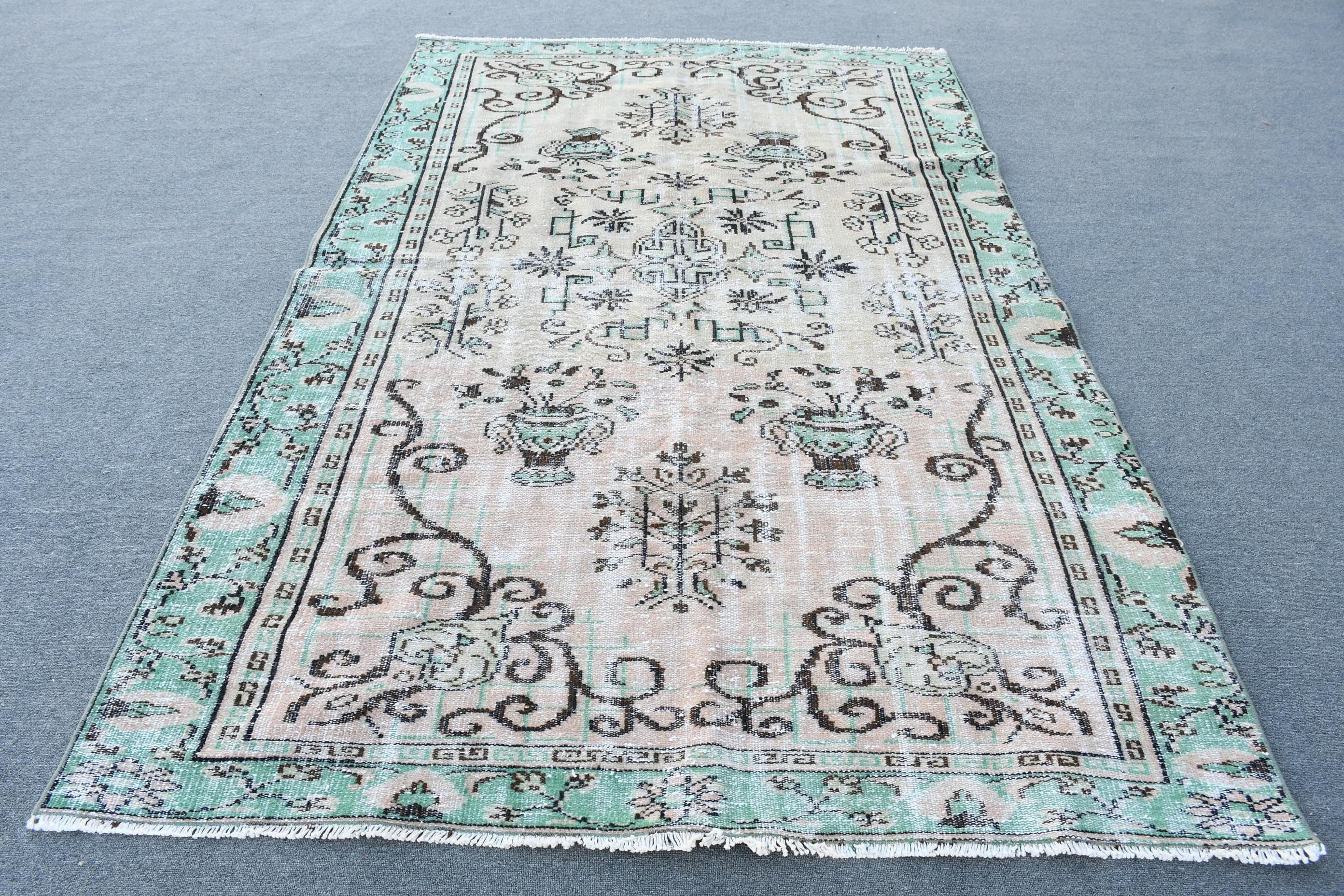 Anadolu Halısı, Eski Halı, Vintage Halı, 5.5x8.7 ft Büyük Halılar, Yatak Odası Halısı, Kahverengi Yün Halılar, Sanat Halısı, Türk Halıları, Fas Halısı, Salon Halıları