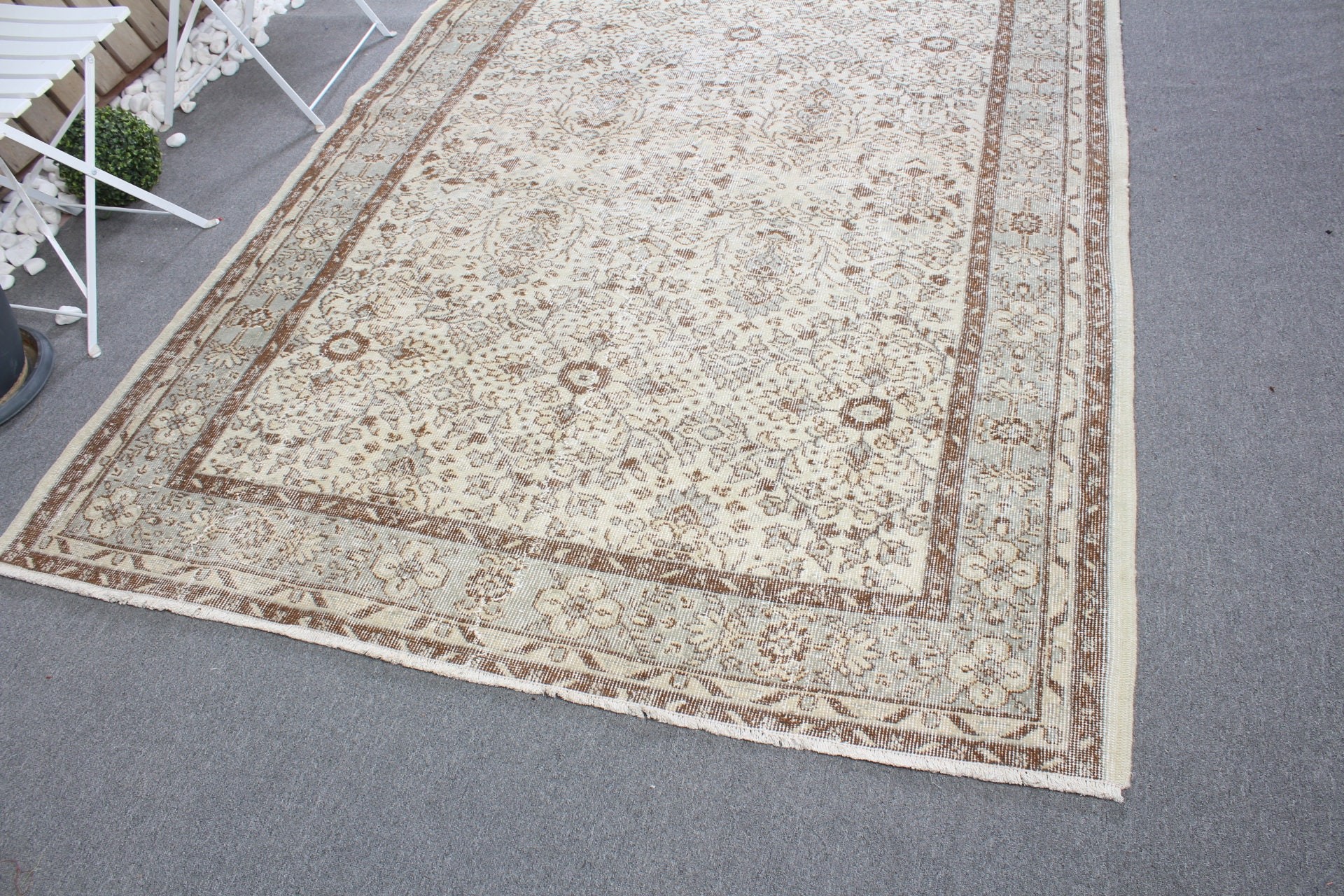 Anatolian Rug, Cool Rugs, 5.6x8.9 ft Large Rugs, Dining Room Rug, Bright Rug, Living Room Rugs, Vintage Rug, Beige Antique Rug, Turkish Rug