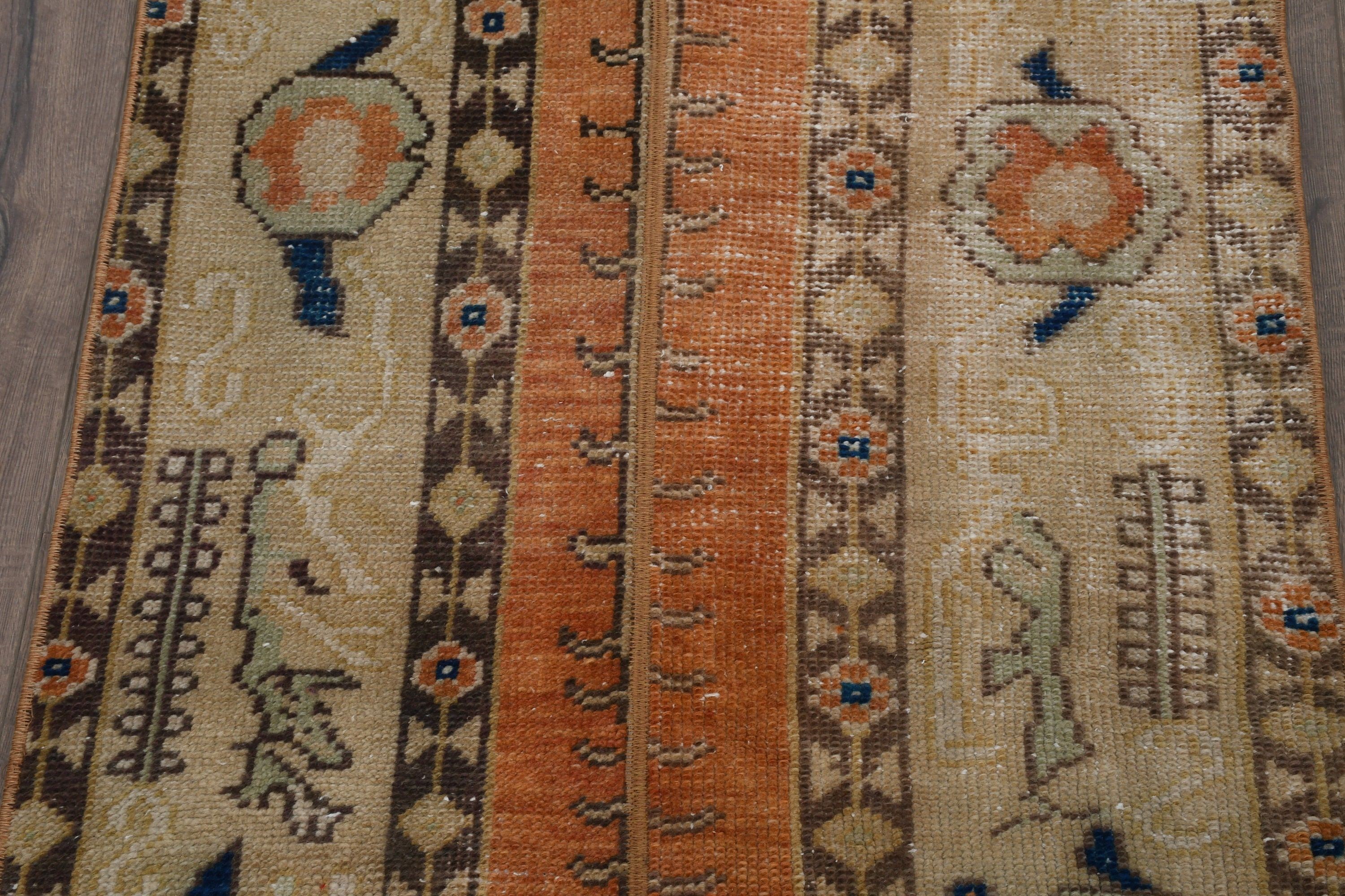Turkish Rugs, Rugs for Runner, Anatolian Rug, Brown Floor Rugs, Kitchen Rugs, Hallway Rugs, Floor Rugs, Vintage Rug, 2.4x7.5 ft Runner Rug