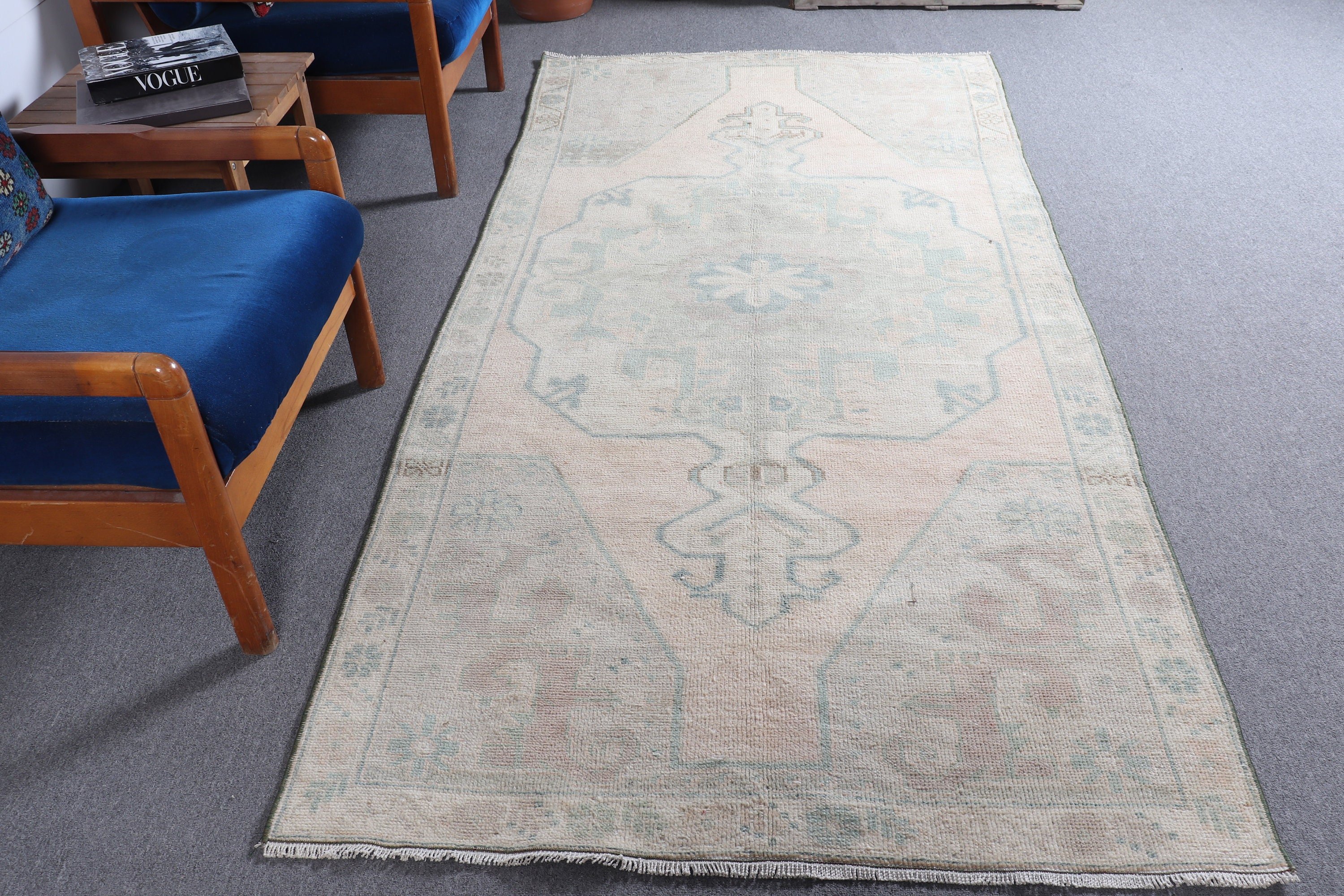 Ev Dekorasyonu Halısı, Çocuk Halısı, 4.1x8.5 ft Alan Halısı, Boho Alan Halısı Halıları, Vintage Halı, Yeşil Soğuk Halı, Zemin Halıları, Soğuk Halı, Türk Halıları