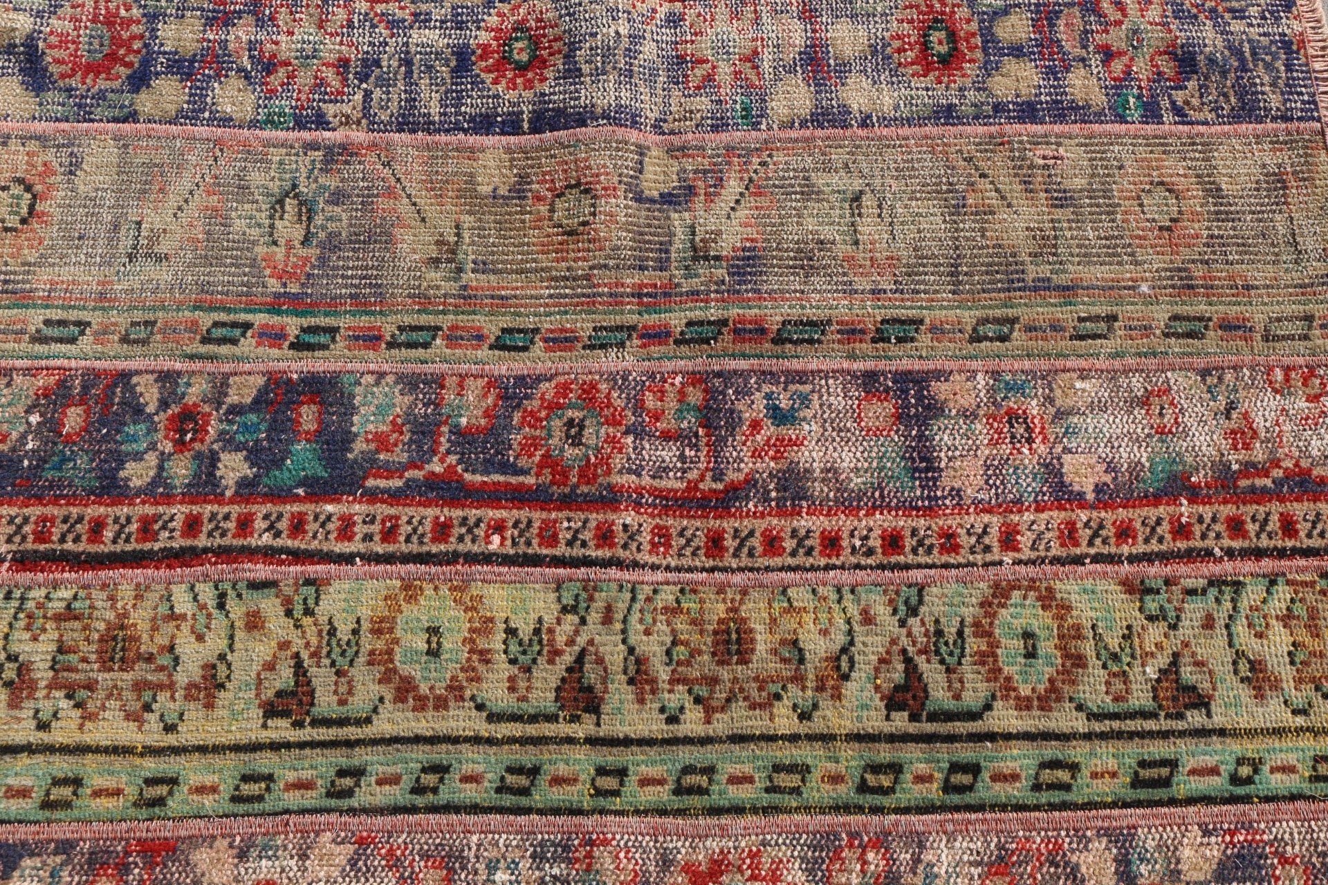 Blue Antique Rug, Car Mat Rug, 3.1x3.7 ft Small Rugs, Wool Rugs, Rugs for Door Mat, Door Mat Rugs, Oushak Rug, Turkish Rugs, Vintage Rug