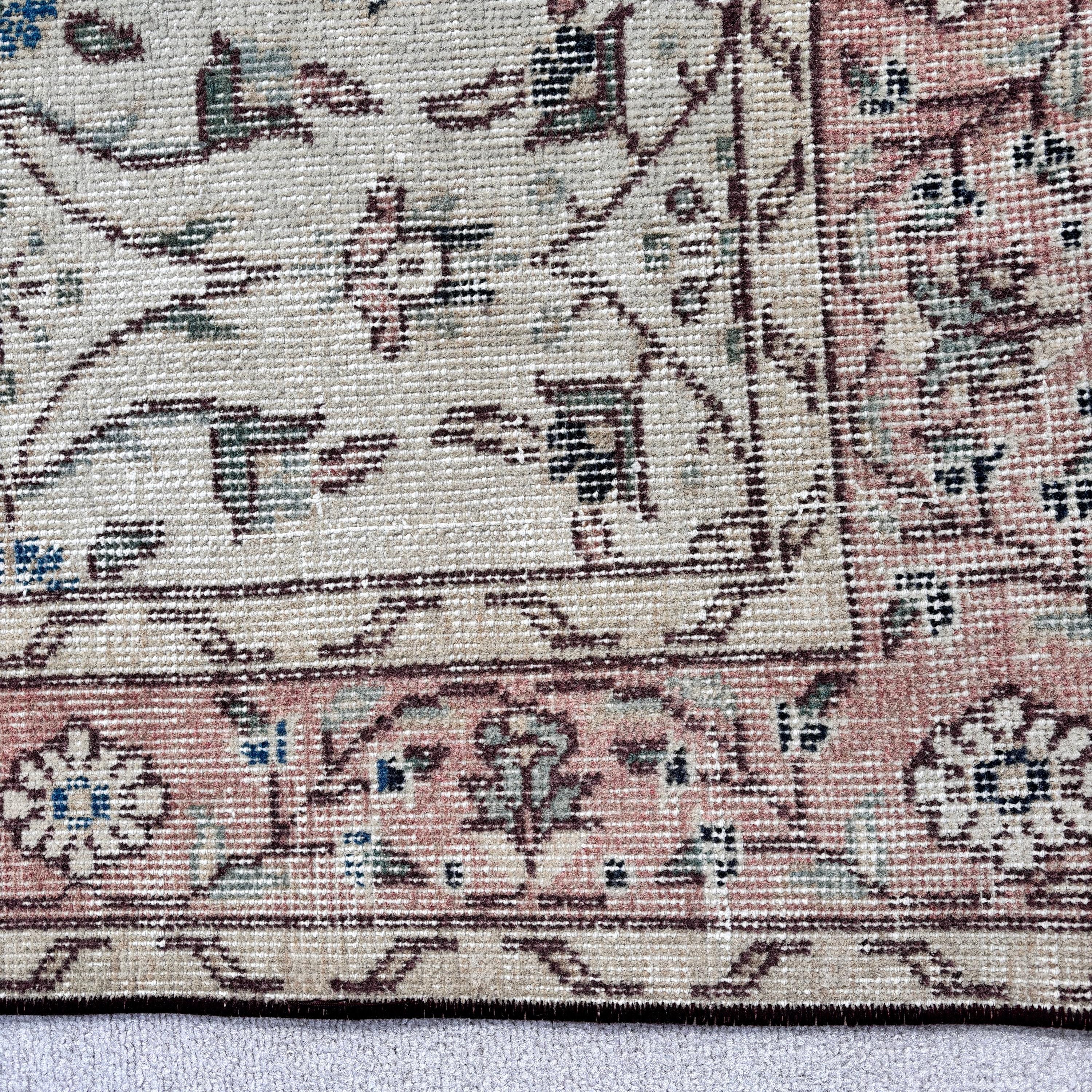 Boho Area Rugs, Turkish Rugs, Beige Cool Rug, Luxury Rugs, Rugs for Indoor, 3.6x6.8 ft Area Rugs, Vintage Rugs, Floor Rug