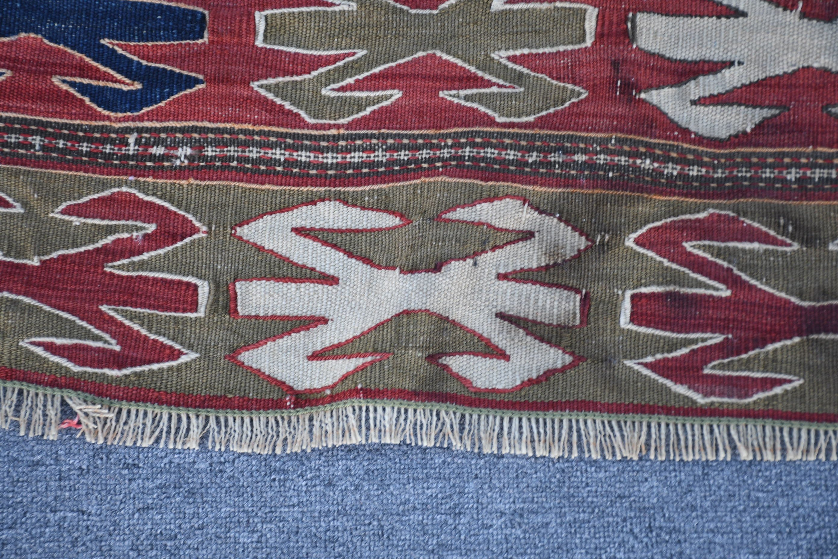 Paspas Kilim, Ev Kilim, Ev Kilim, Antik Kilim, Kırmızı Fas Kilim, Nostaljik Kilim, Ev Kilim, Giriş Kilim, 100x115 cm Küçük Kilim