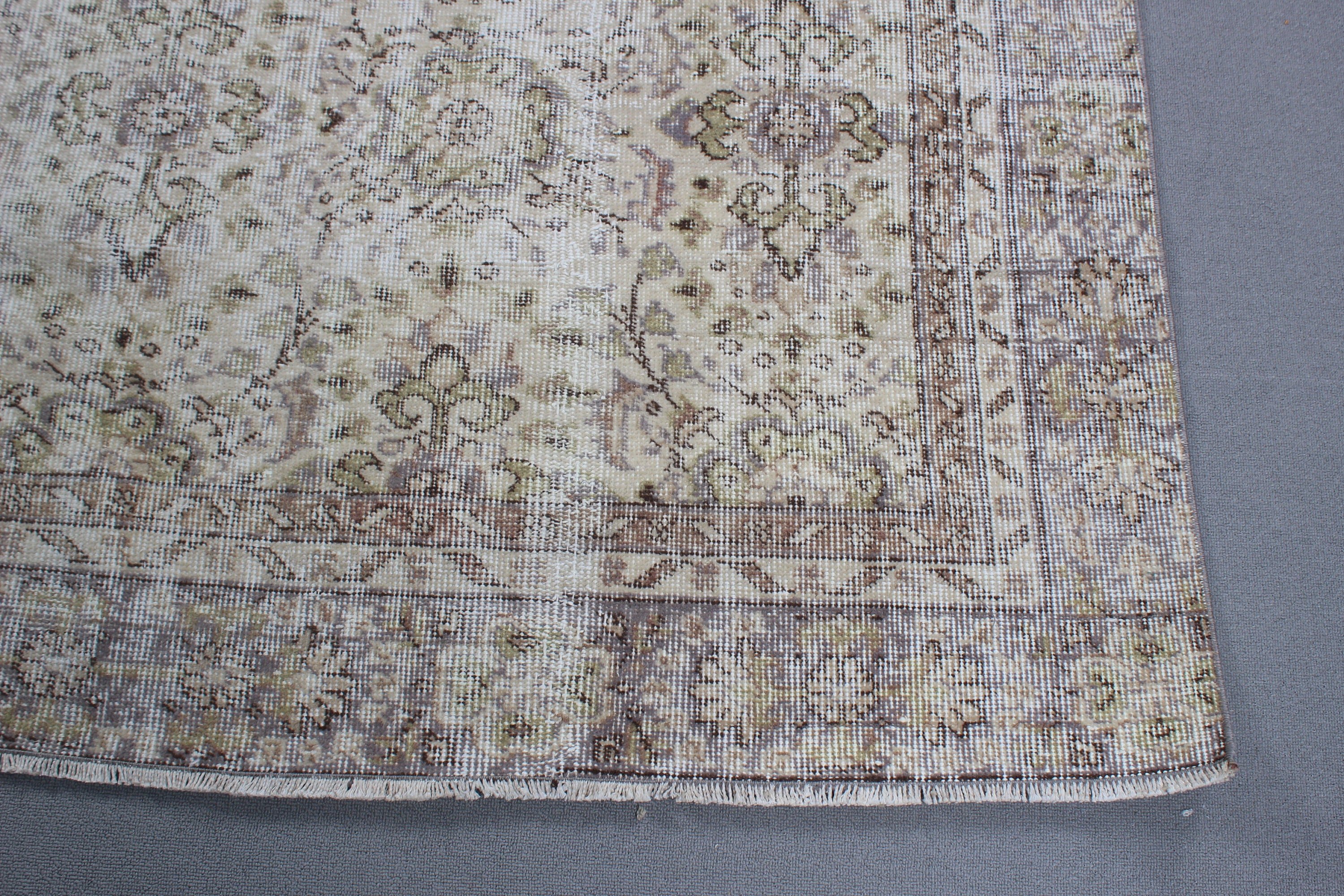 5.6x9.1 ft Büyük Halılar, Büyük Boho Halıları, Oryantal Halı, Yemek Odası Halısı, Türk Halıları, Boho Halısı, Yeşil Nötr Halılar, Vintage Halılar, Yer Halısı