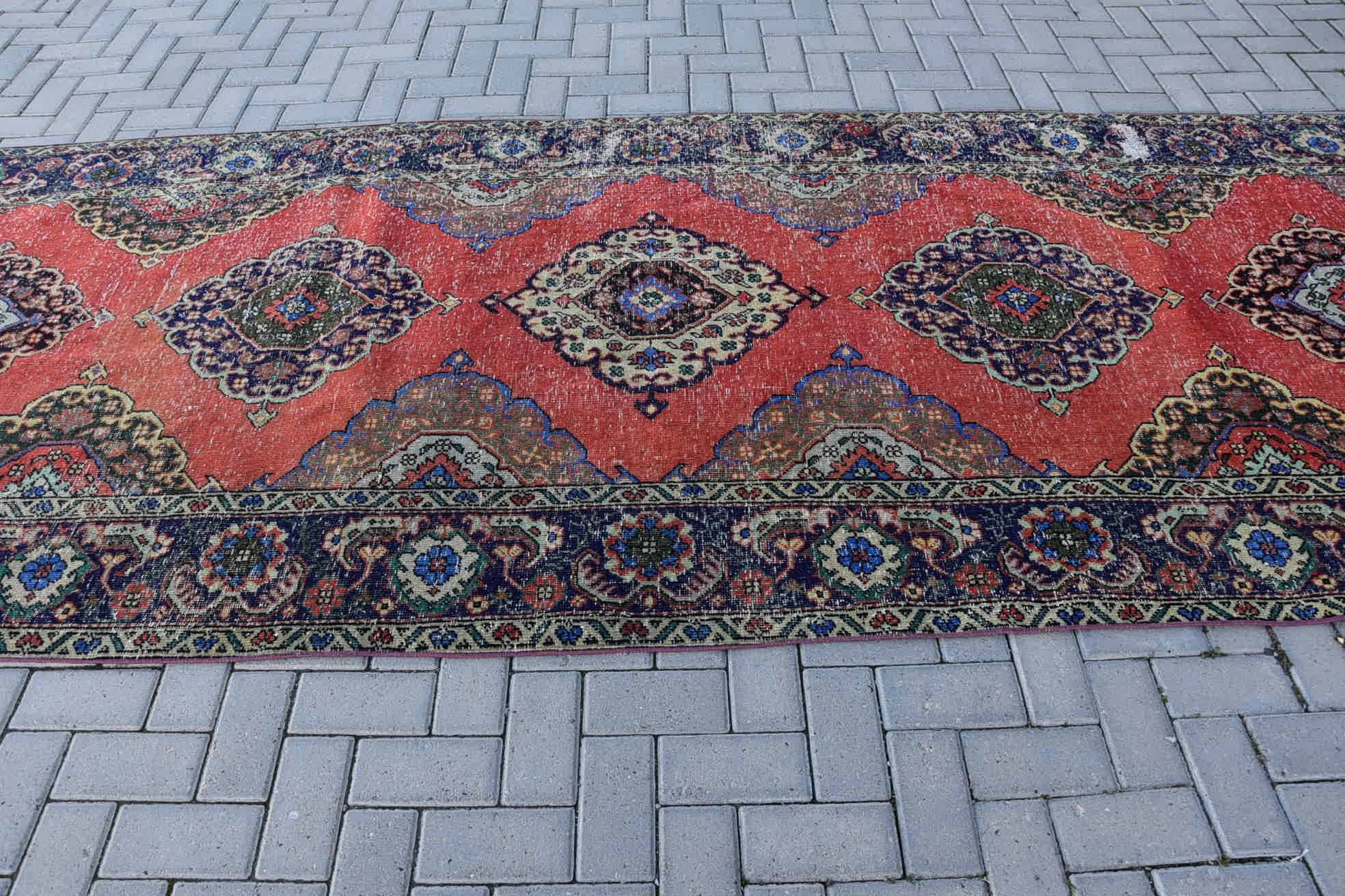 Türk Halıları, Havalı Halılar, Koridor Halısı, Koridor Halıları, Vintage Halı, 4.8x13.7 ft Yolluk Halıları, Renkli Halılar, Tribal Halı Yolluk Halıları