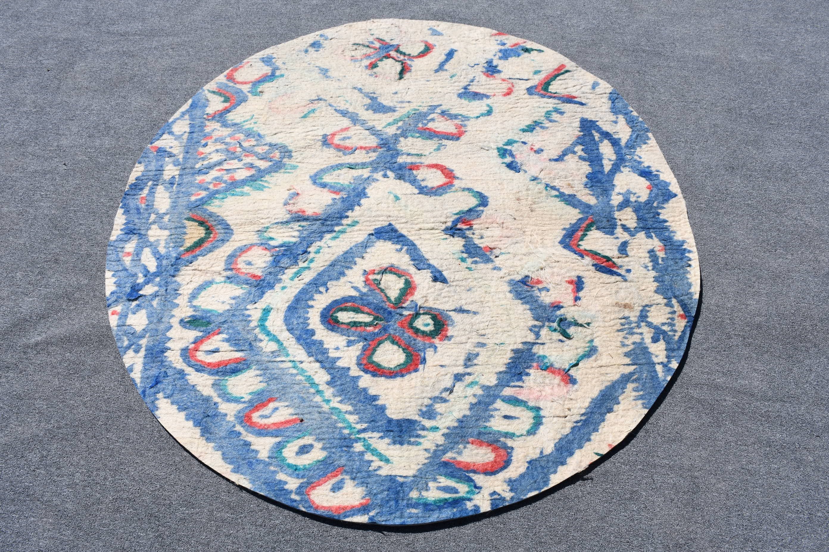 Giriş Halıları, 4,5x4,7 ft Accent Halı, Beyaz Soğuk Halılar, Yer Halıları, Giriş Halıları, Antika Halı, Yatak Odası Halıları, Türk Halıları, Vintage Halılar