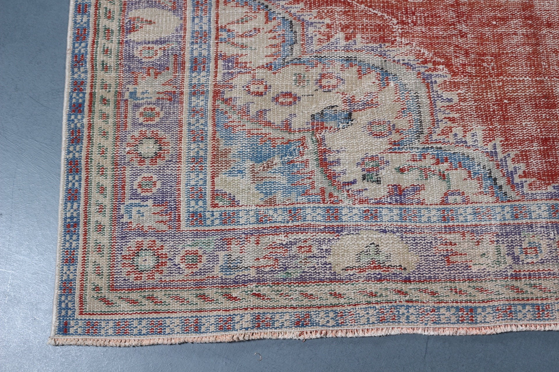 Doğal Halı, 5,9x8,7 ft Büyük Halı, Havalı Halı, Türk Halıları, Vintage Halılar, Anadolu Halıları, Salon Halısı, Yatak Odası Halıları, Turuncu Mutfak Halısı