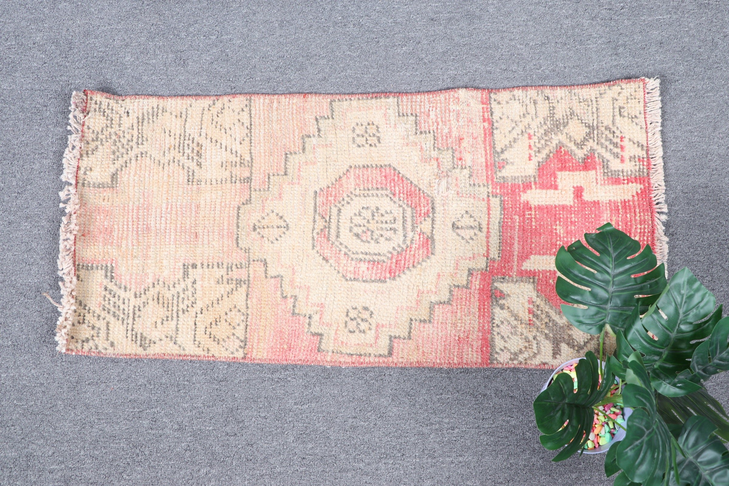 1.3x2.6 ft Small Rug, Car Mat Rugs, Home Decor Rug, Red Bedroom Rugs, Turkish Rugs, Rugs for Bath, Bath Rug, Vintage Rugs