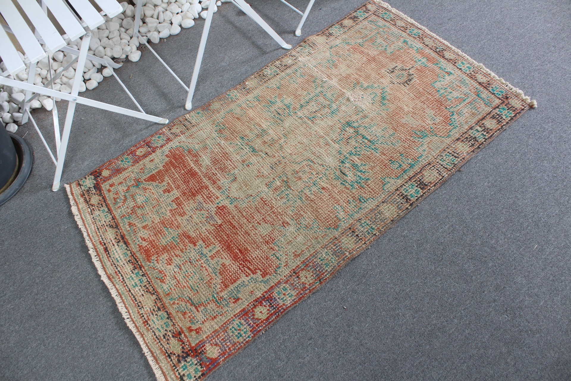 Turkish Rug, Antique Rug, Red Bedroom Rug, Bath Rug, Moroccan Rug, Vintage Rug, 2.5x4.6 ft Small Rug, Bathroom Rug, Rugs for Car Mat