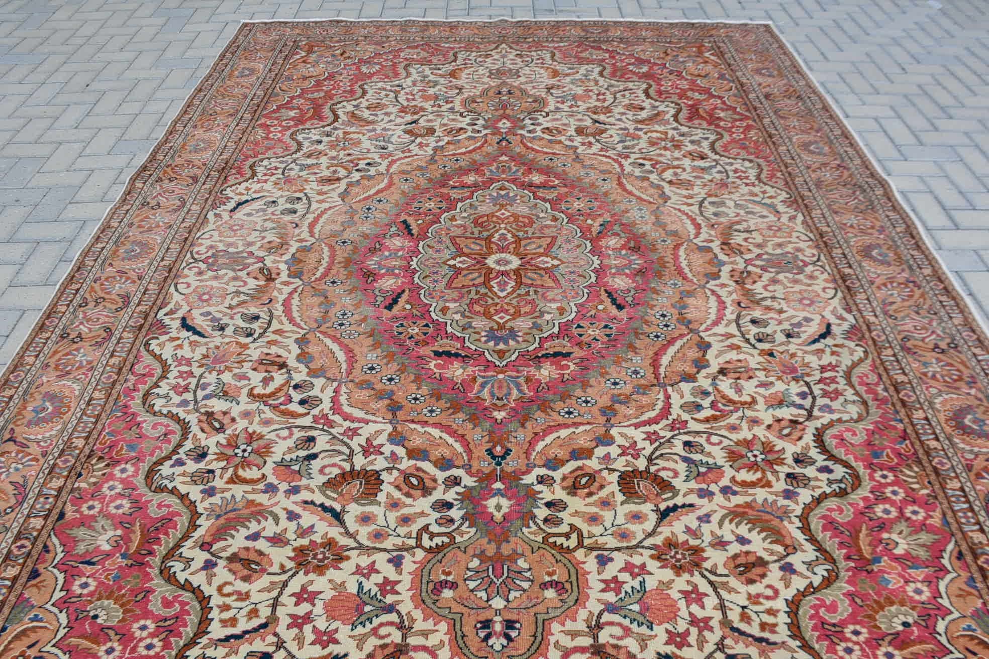 Salon Halısı, Vintage Halı, Türk Halısı, Yemek Odası Halıları, Fas Halısı, Havalı Halı, Bohem Halısı, 8.1x11.9 ft Büyük Boy Halı, Salon Halısı