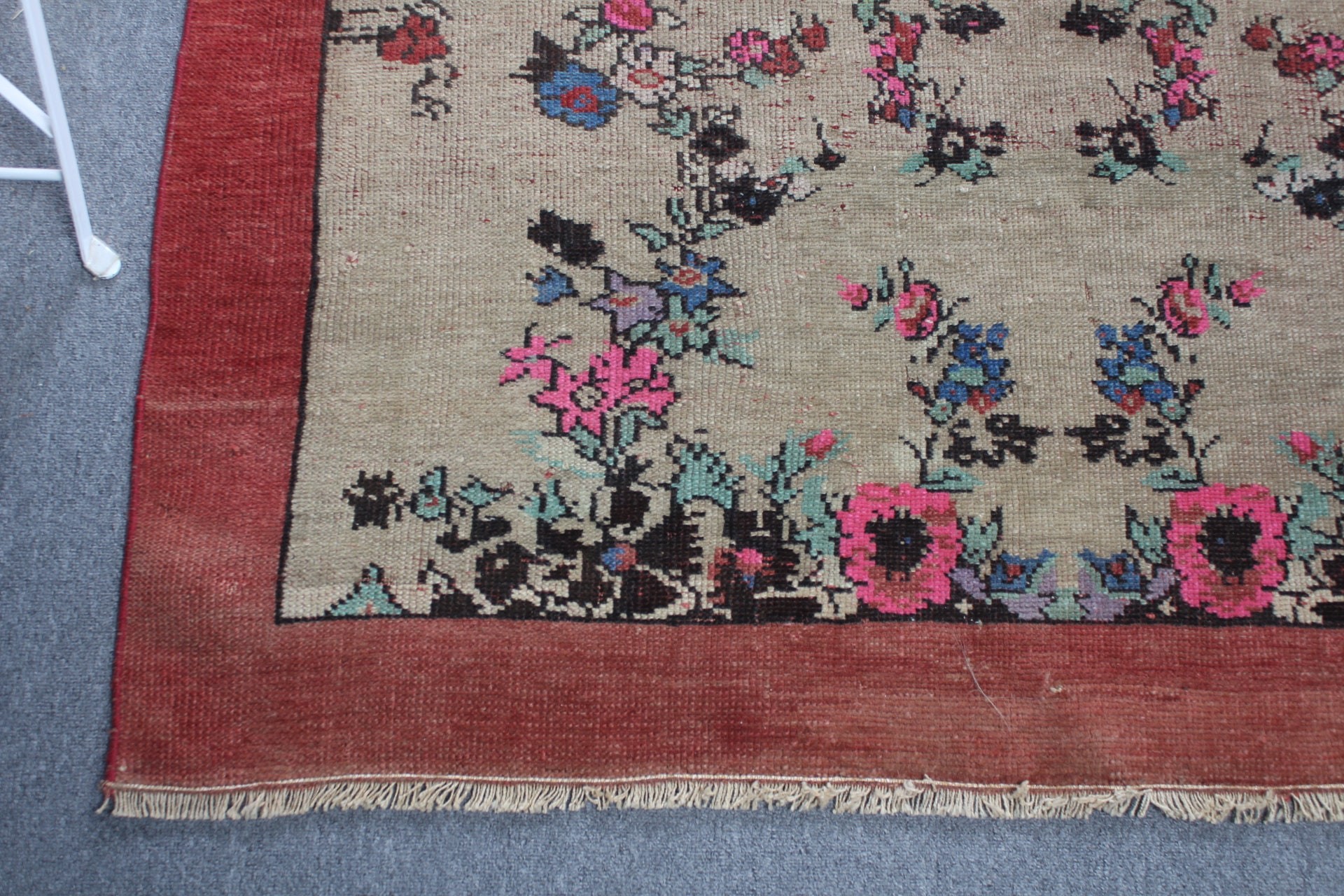 Çocuk Halısı, Türk Halısı, Eklektik Halı, Ev Dekor Halısı, Vintage Halı, 4.3x8 ft Alan Halısı, Bej Ev Dekor Halısı, Yatak Odası Halısı, Oturma Odası Halıları