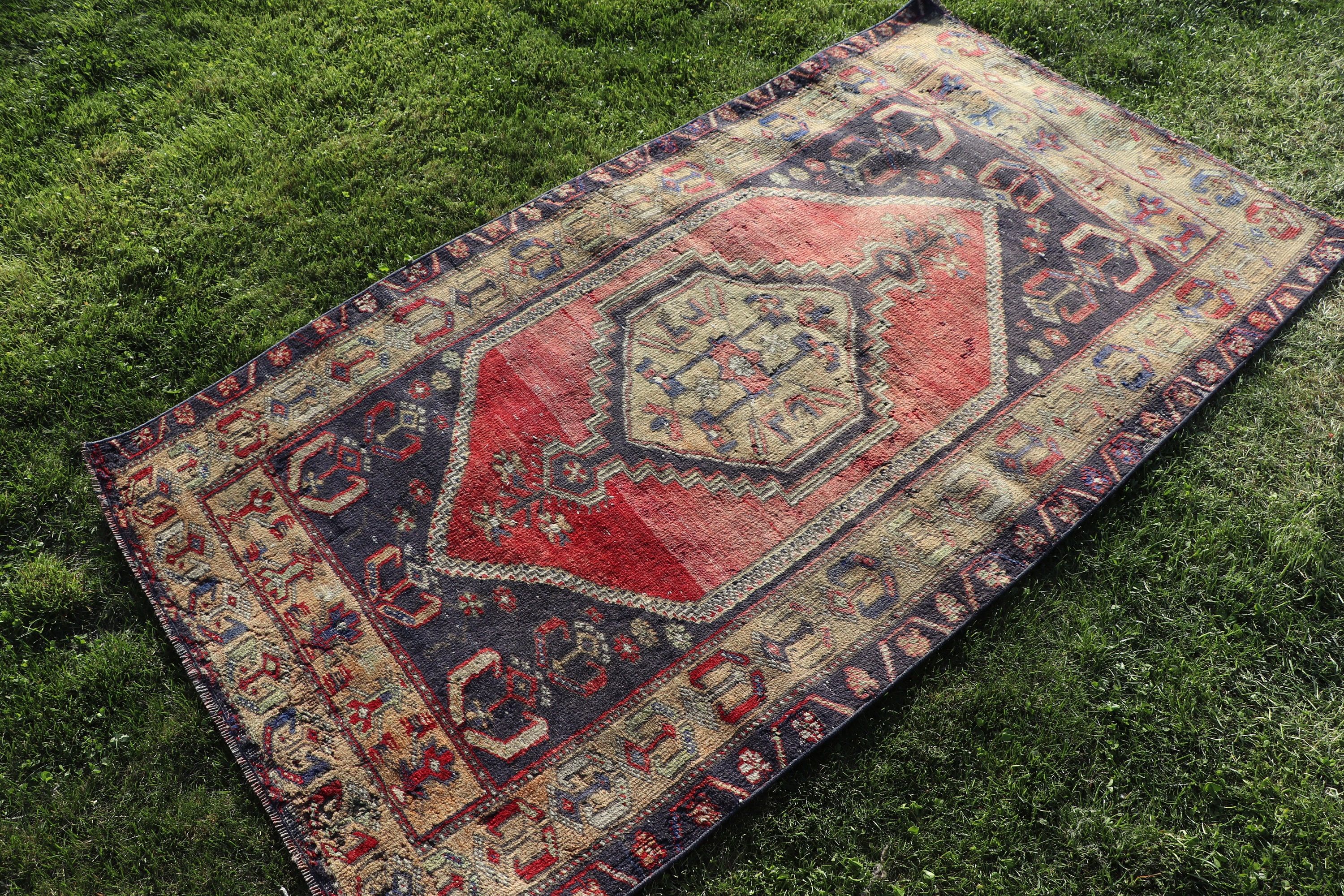 Mavi Oryantal Halı, Modern Halı, Vintage Vurgulu Halılar, Yatak Odası Halısı, Vintage Halı, Vurgulu Halılar, 3.1x5.9 ft Accent Halıları, Türk Halısı