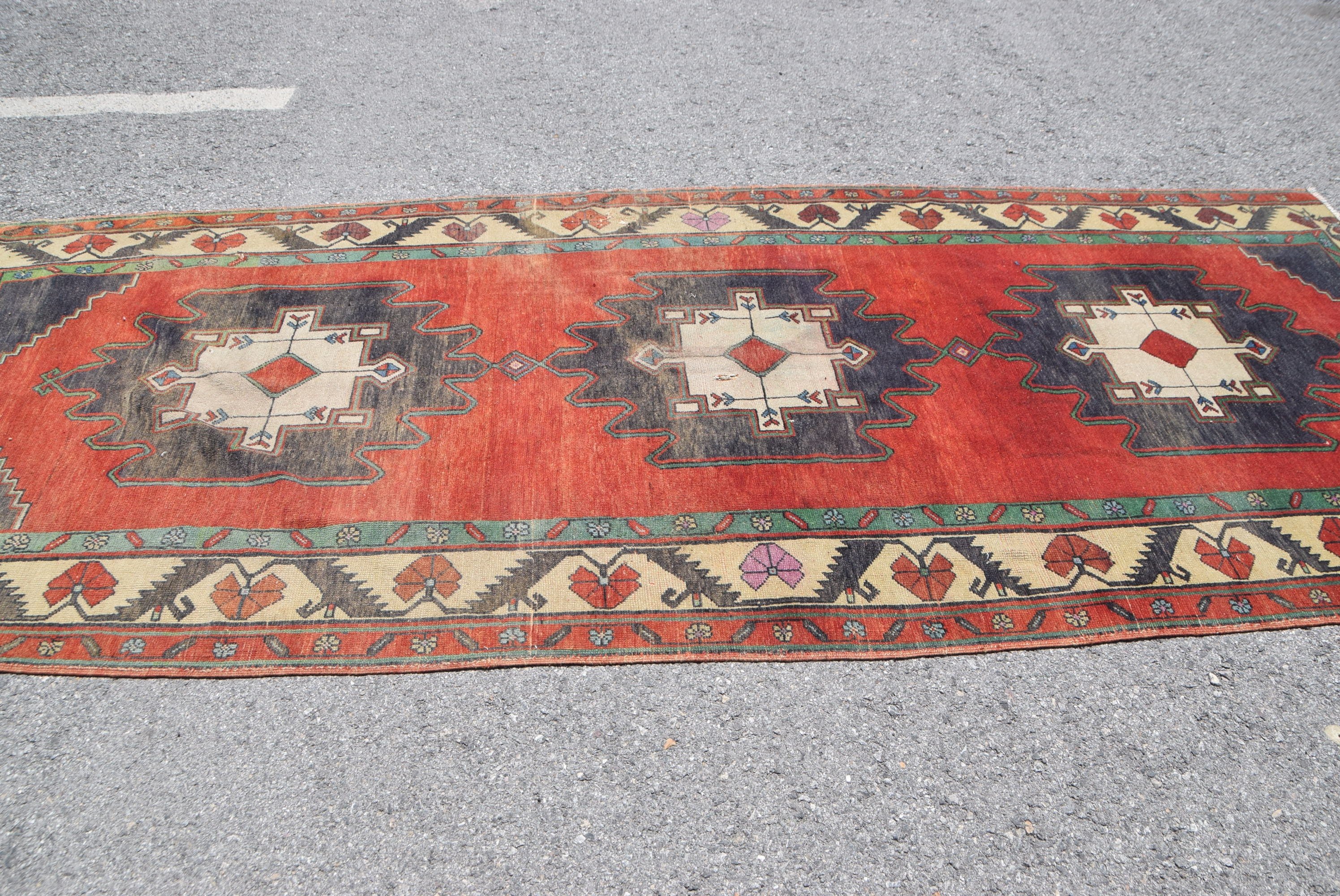 Dorm Rugs, Dining Room Rug, Kitchen Rug, 4.7x11.2 ft Large Rugs, Red Moroccan Rug, Bedroom Rug, Vintage Rugs, Turkish Rug