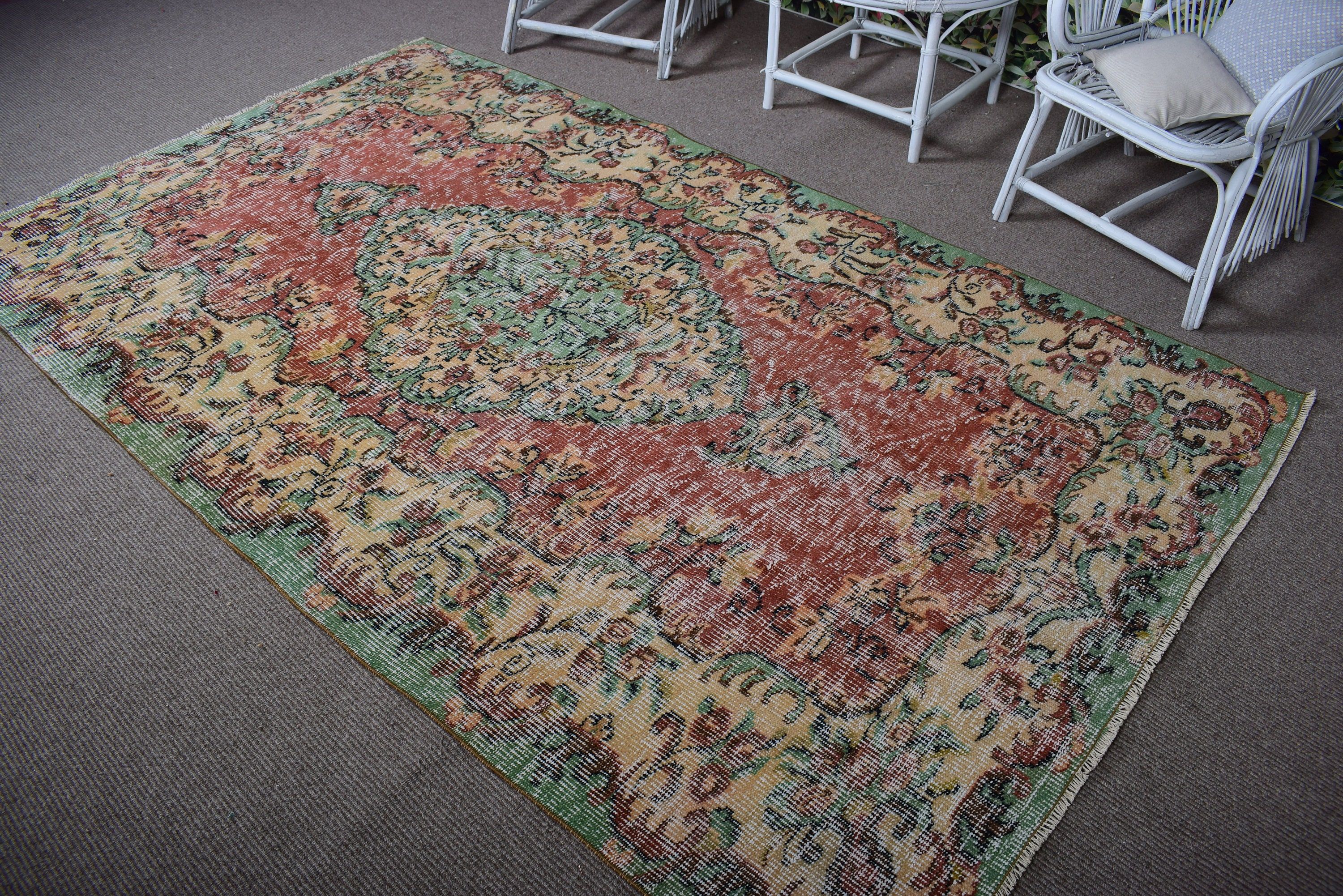 Yemek Odası Halıları, 5,3x8,9 ft Büyük Halılar, Büyük Boho Halıları, Vintage Halılar, Türk Halıları, Oryantal Halılar, Kahverengi Açıklama Halıları, Boho Halı