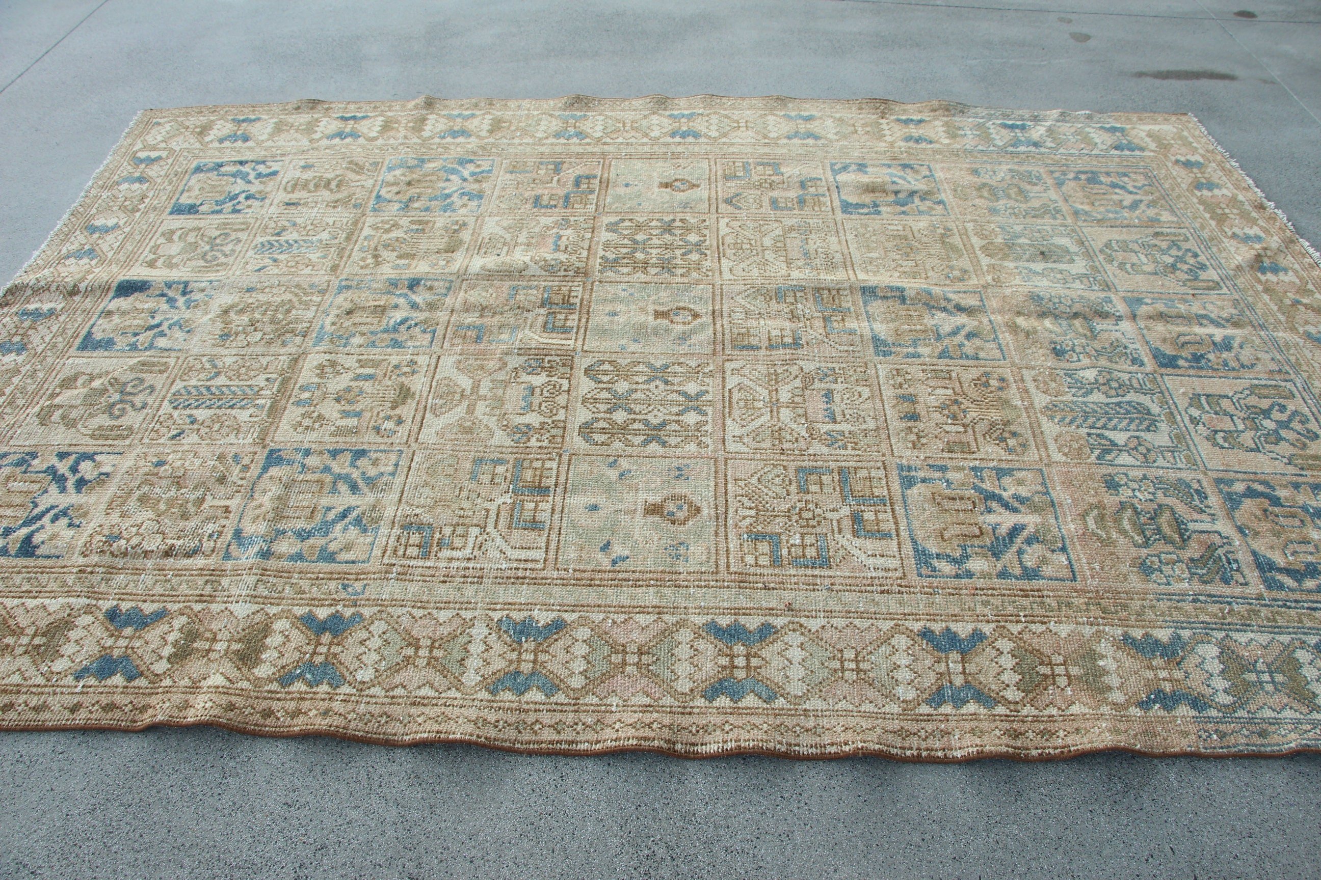 Vintage Halılar, Büyük Boho Halılar, Yemek Odası Halısı, Lüks Halılar, 6.6x9.6 ft Büyük Halı, Bej Yatak Odası Halıları, Türkiye Halıları, Türk Halıları, Havalı Halı