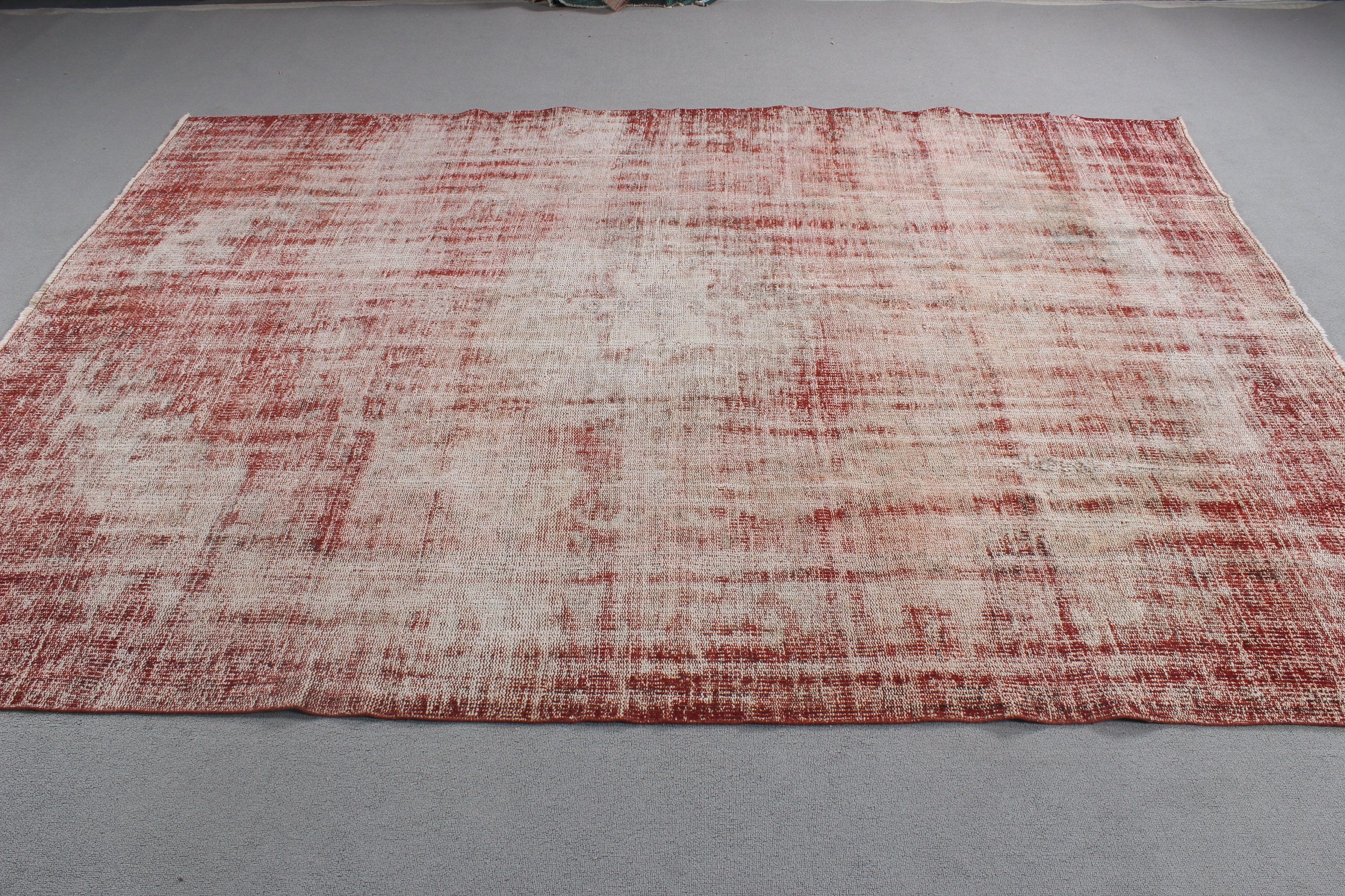 6.5x8.9 ft Large Rug, Handwoven Rugs, Salon Rugs, Turkish Rugs, Vintage Rug, Anatolian Rugs, Beige Flatweave Rug, Large Vintage Rugs