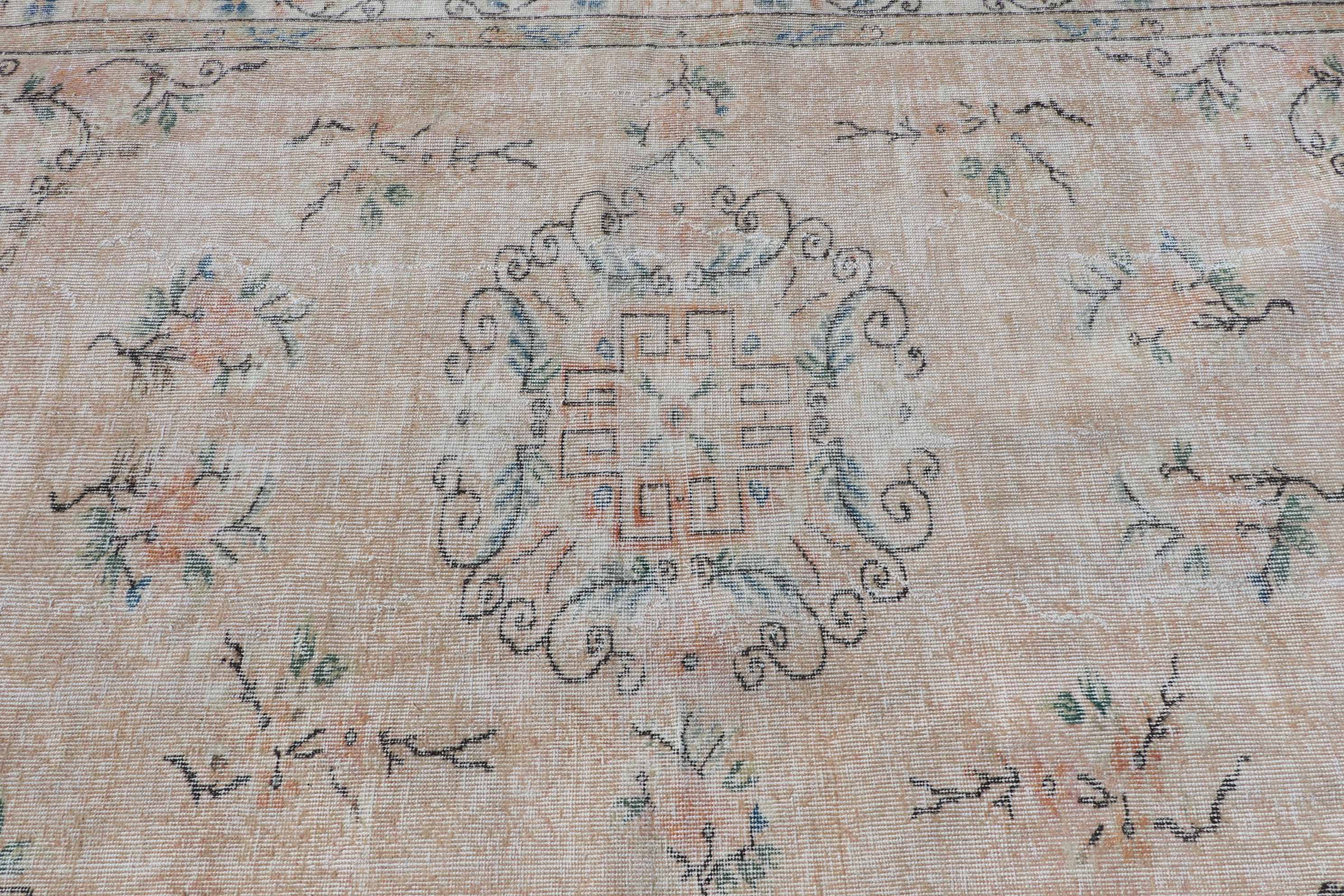 Dining Room Rug, 5.2x8.2 ft Large Rug, Bedroom Rug, Floor Rug, Antique Rugs, Oriental Rug, Vintage Rug, Orange Anatolian Rug, Turkish Rugs