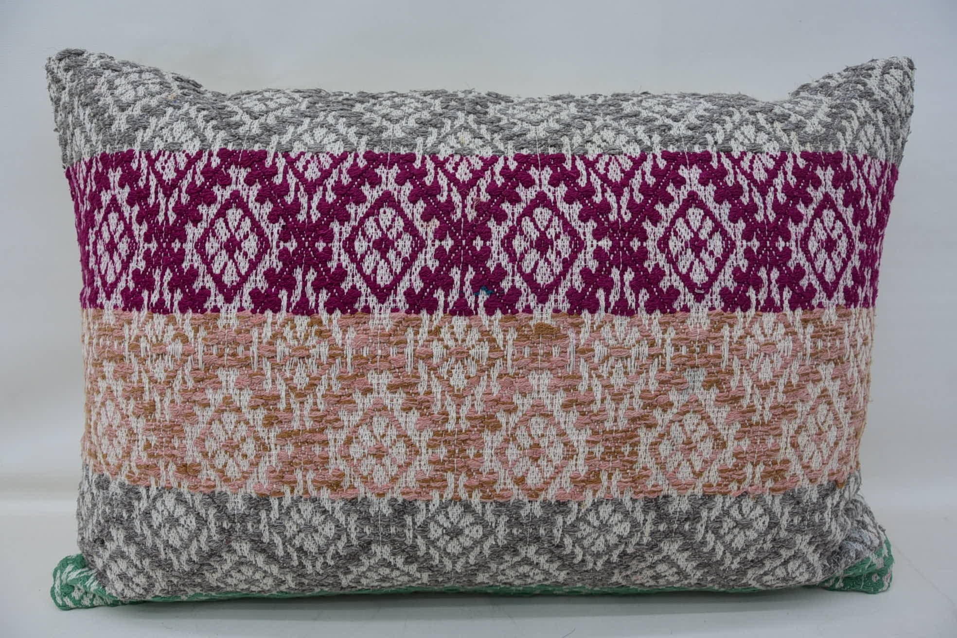 Accent Cushion Cover, Boho Pillow, Anatolian Cushion, Gift Pillow, Pillow for Sofa, Vintage Pillow, 16"x24" Gray Cushion