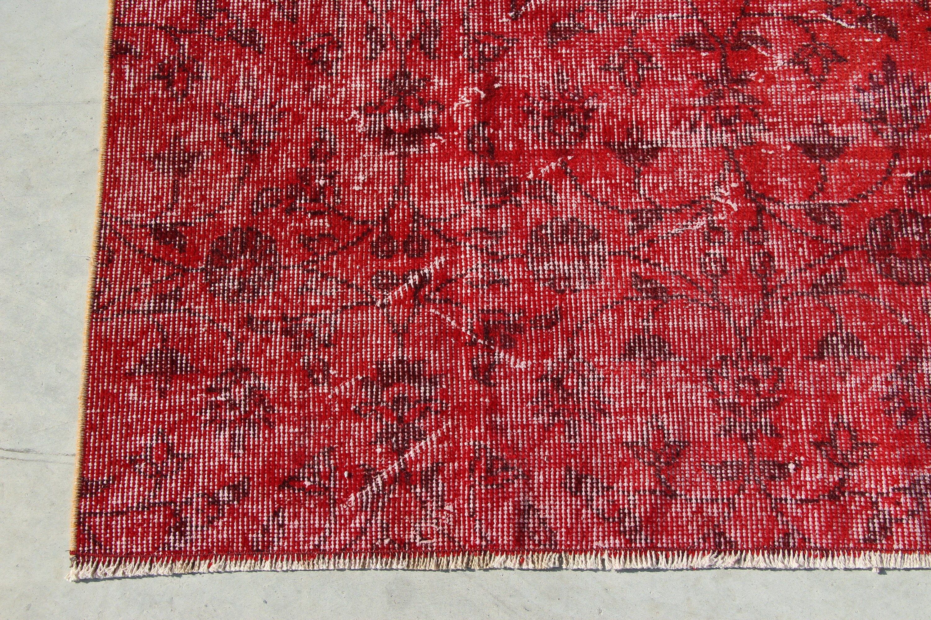 Nursery Rug, Vintage Decor Rug, Rugs for Area, Vintage Rug, Cool Rugs, Turkish Rug, Red  3.7x6.6 ft Area Rugs