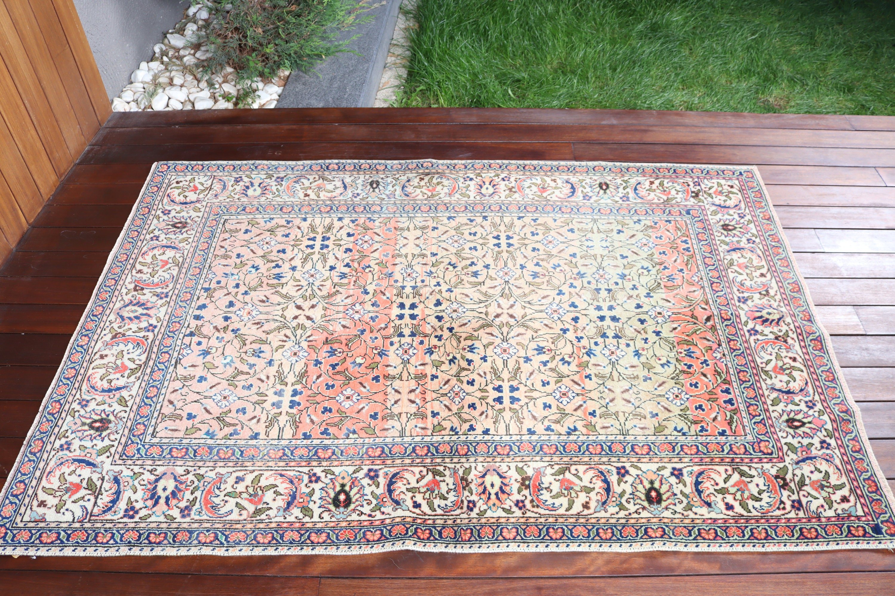 Türk Halısı, Çocuk Halısı, Vintage Halı, Bej 3,8x5,7 ft Accent Halılar, Oushak Halı, Organik Halılar, Anadolu Halıları, Giriş Halıları