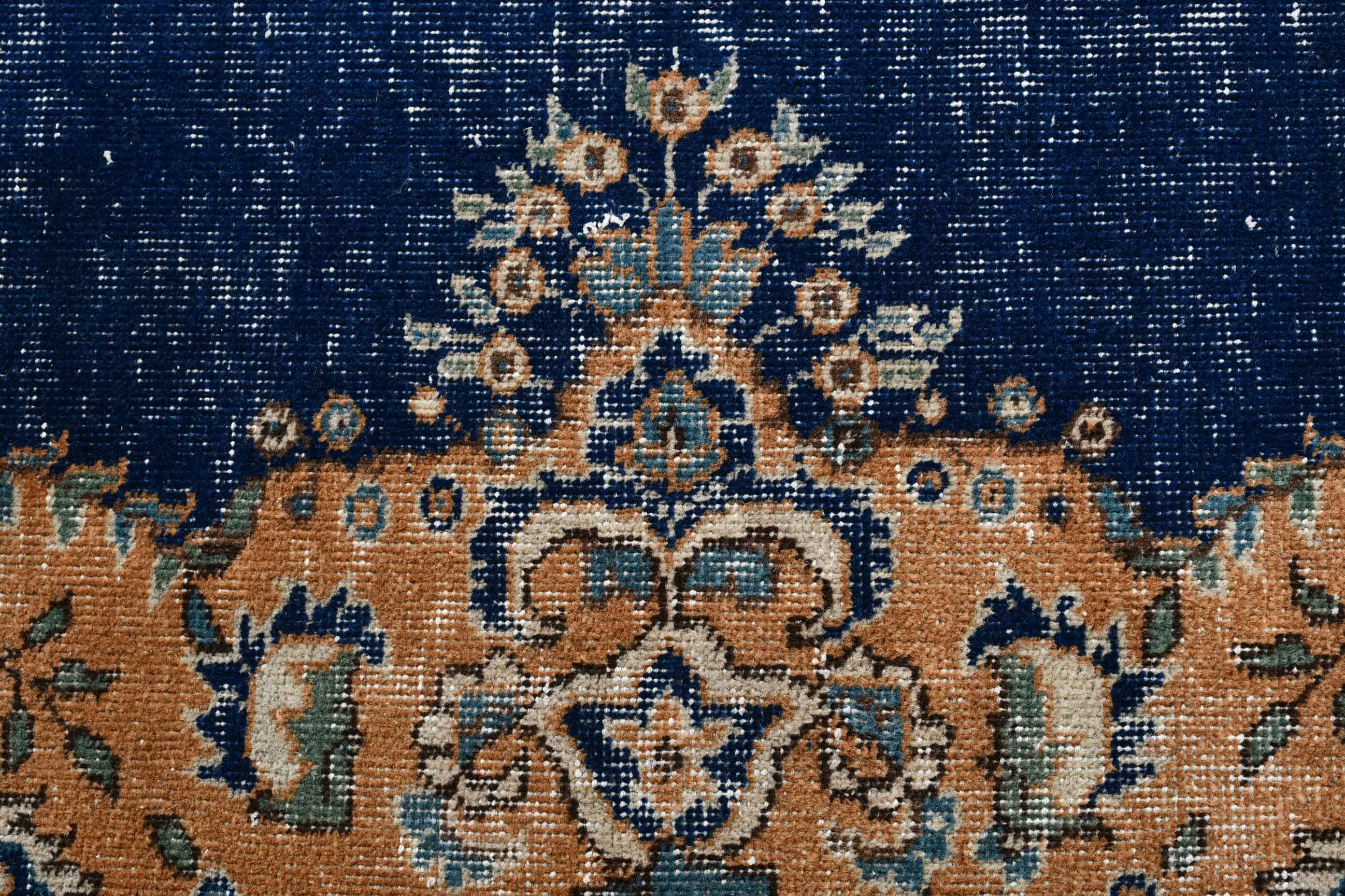 Turkish Rug, Office Rugs, Salon Rug, Anatolian Rug, Bedroom Rug, Blue Oriental Rugs, Moroccan Rugs, Vintage Rug, 6.8x10.2 ft Large Rug