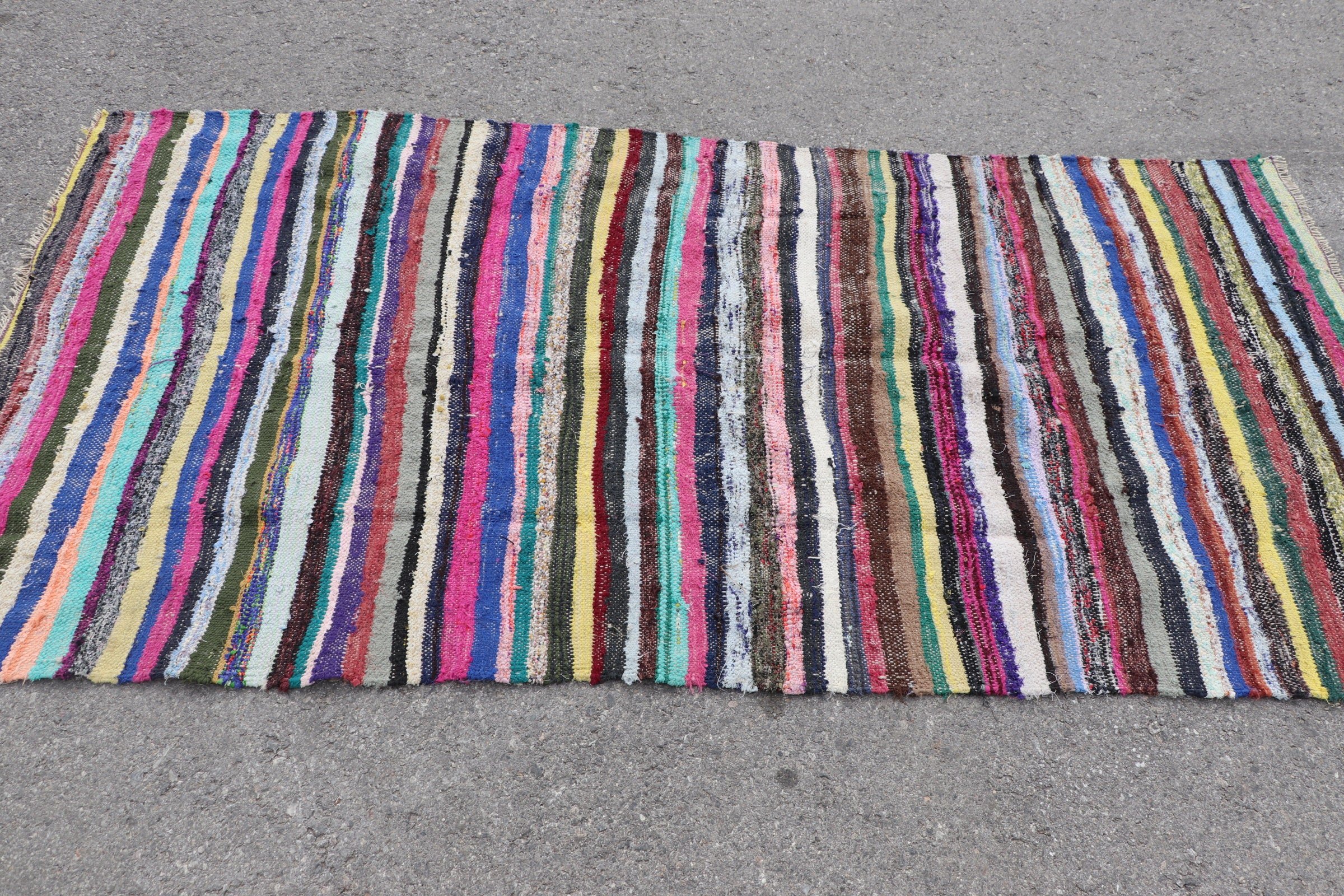 Vintage Rug, Kilim, Old Rug, Purple  3.5x6.9 ft Area Rugs, Turkish Rug, Floor Rug, Oriental Rugs, Moroccan Rug, Rugs for Area