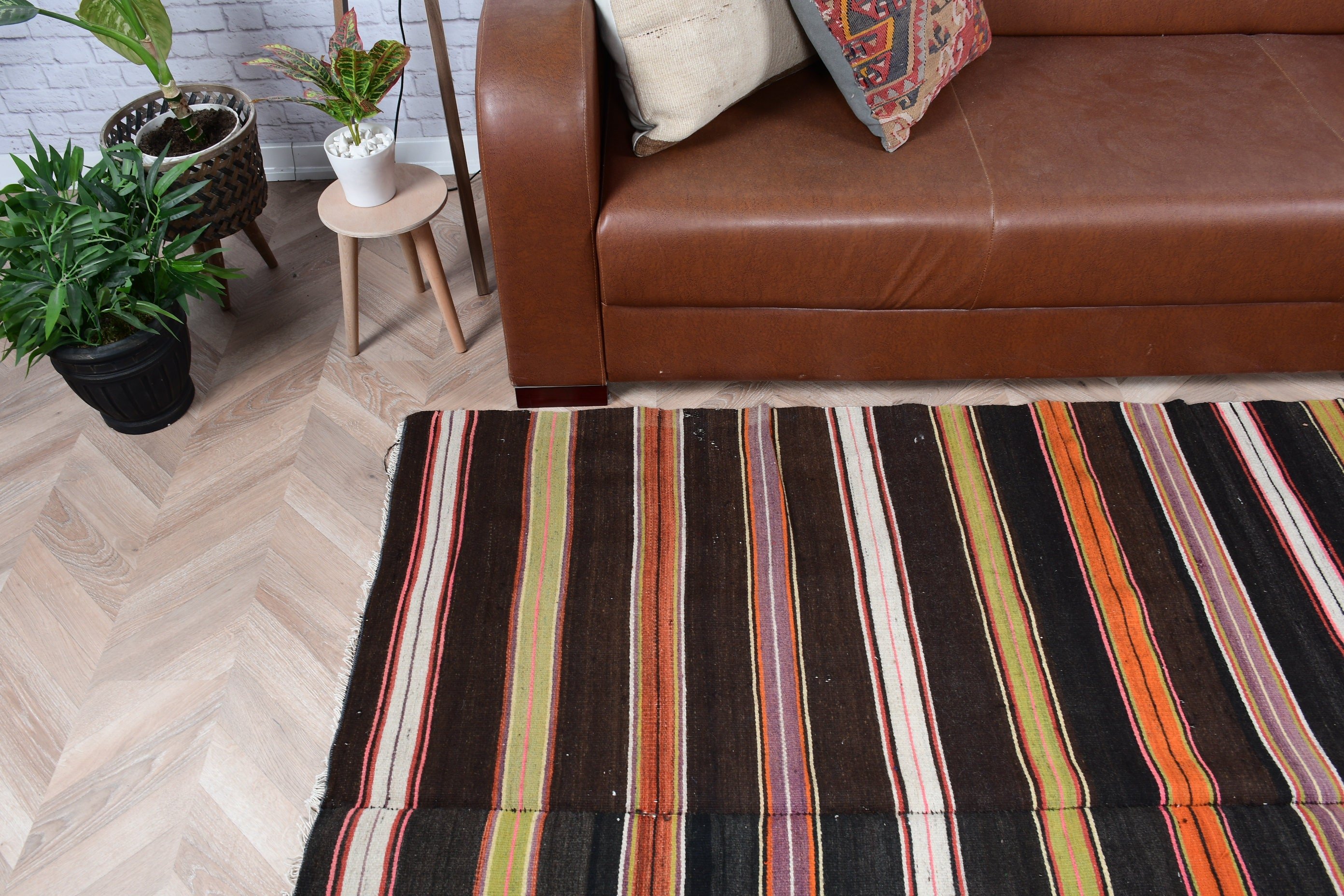 Yemek odası Kilim, Mutfak Kilim, Antik Kilim, Türk Kilim, 141x232 cm Oturma odası Kilim, Kahverengi Yün Kilim, Mutfak Kilim, Mutfak Kilim