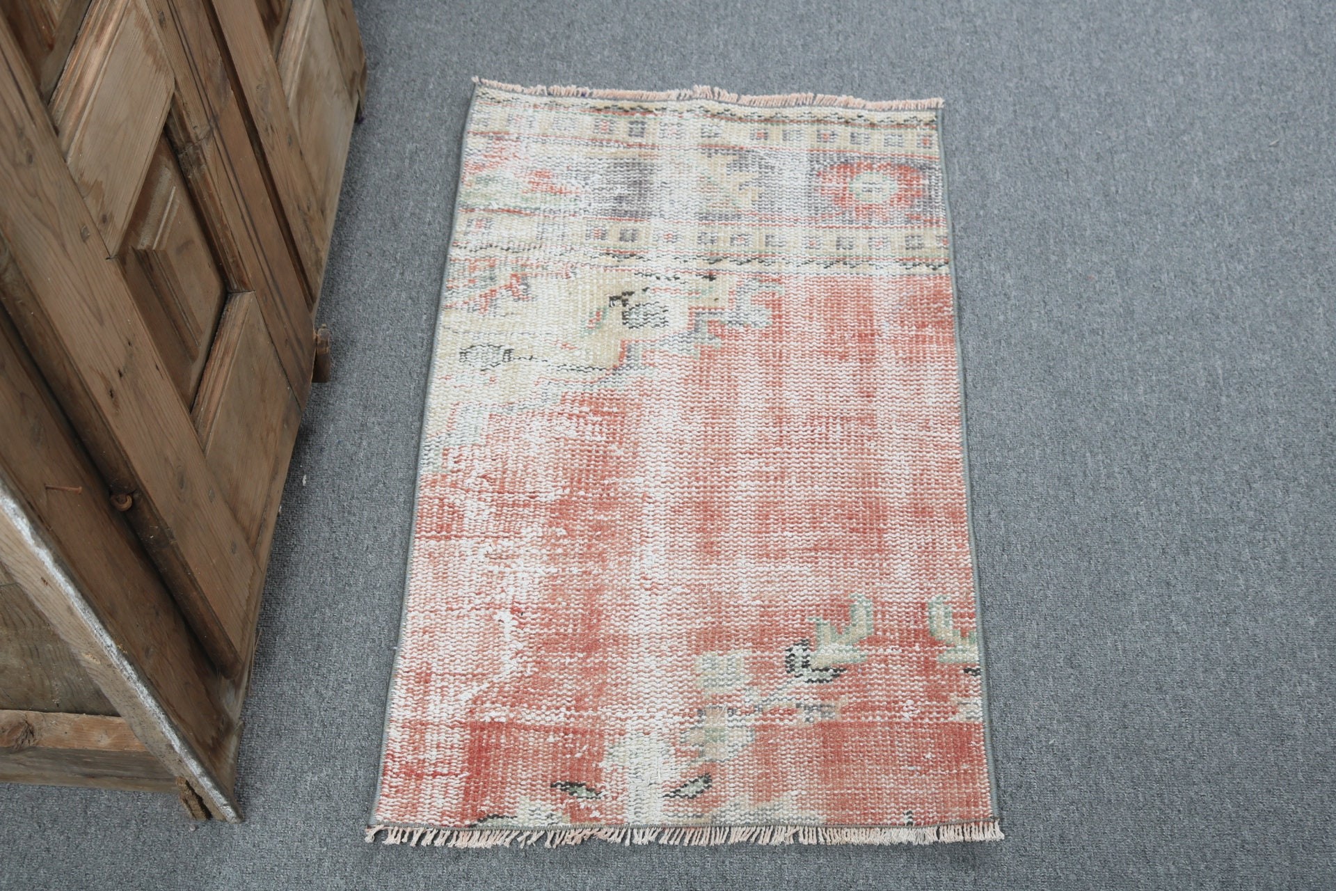 Door Mat Rugs, Vintage Rugs, Modern Rugs, Bedroom Rug, Orange  1.6x2.7 ft Small Rug, Turkish Rugs, Floor Rug, Kitchen Rugs