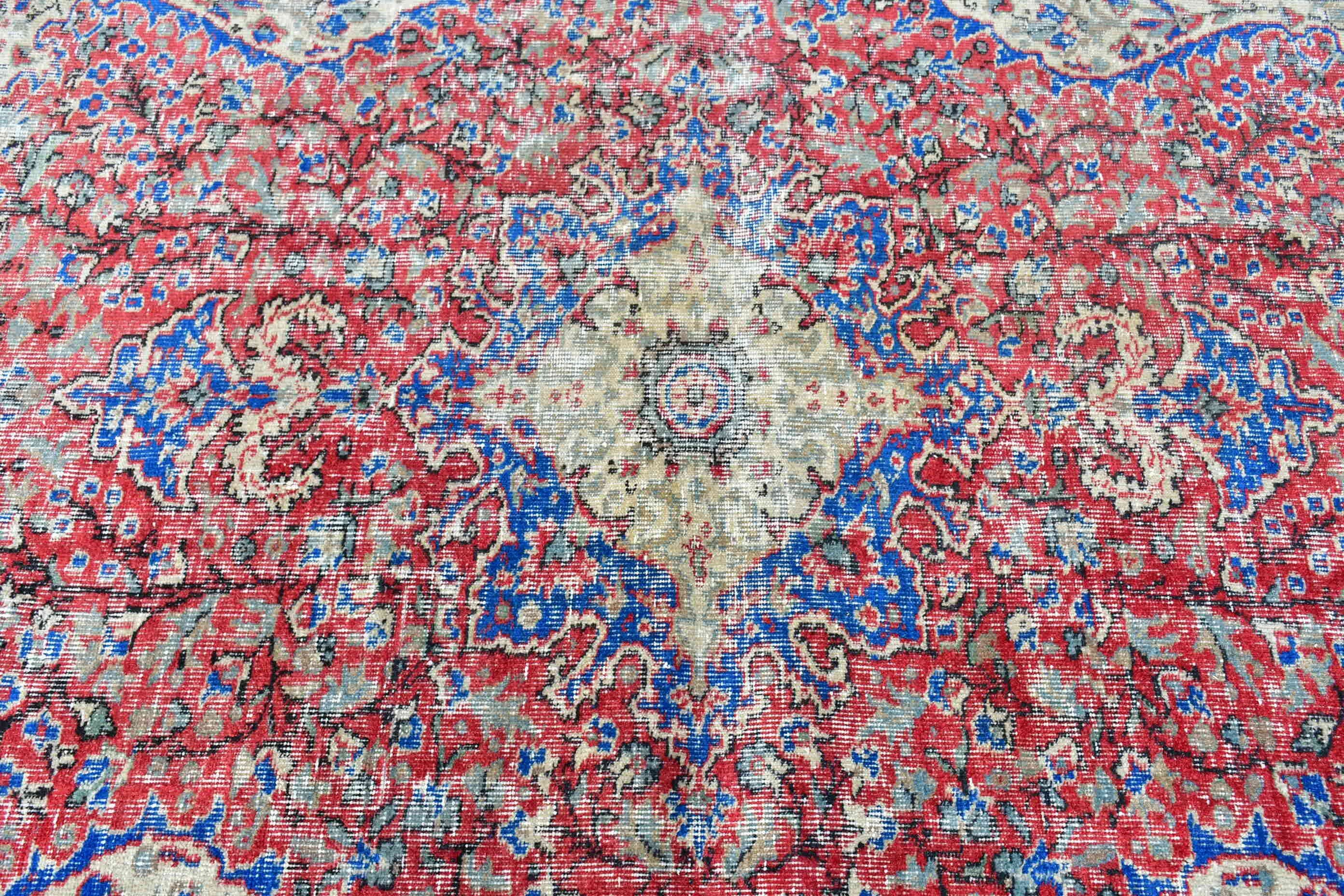 Rugs for Floor, Turkish Rug, Vintage Rug, Oriental Rugs, Blue Antique Rugs, Indoor Rug, 4.4x7.9 ft Area Rug, Floor Rugs, Home Decor Rugs