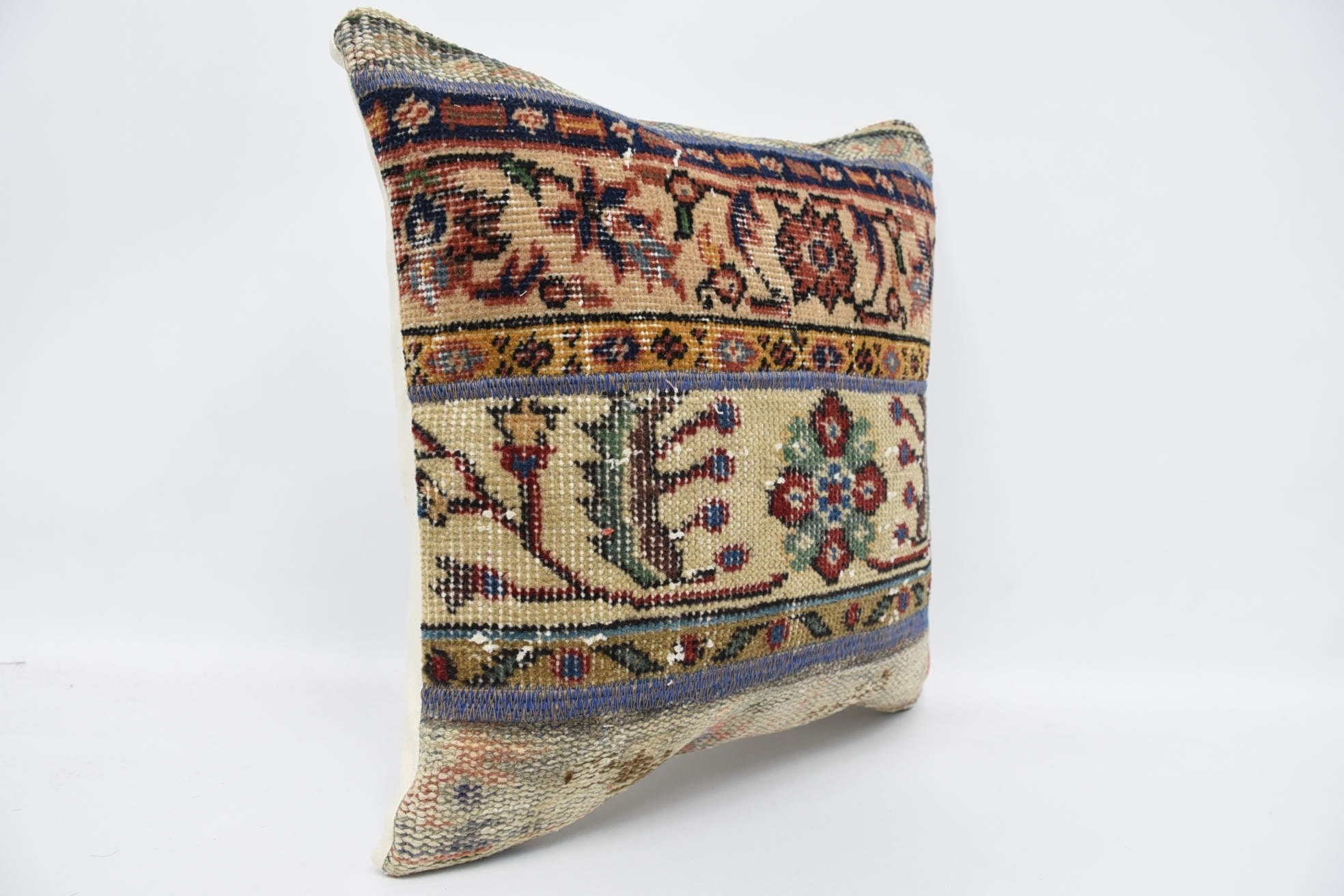 Kanepe Yastık Kılıfı, El Yapımı Kilim Minder, 18"x18" Bej Yastık Kılıfı, Ev Dekor Yastık, Kişiye Özel Yastık Kılıfı, Türk Yastık