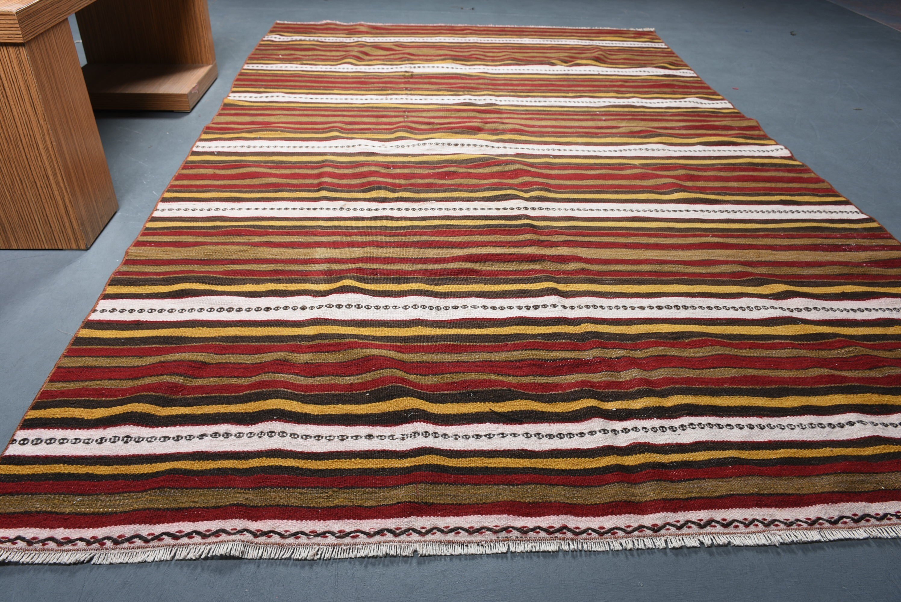 Living Room Rug, Vintage Rugs, Turkish Rugs, 6.1x9.6 ft Large Rug, Red Kitchen Rug, Salon Rug, Kitchen Rug, Flatweave Rug