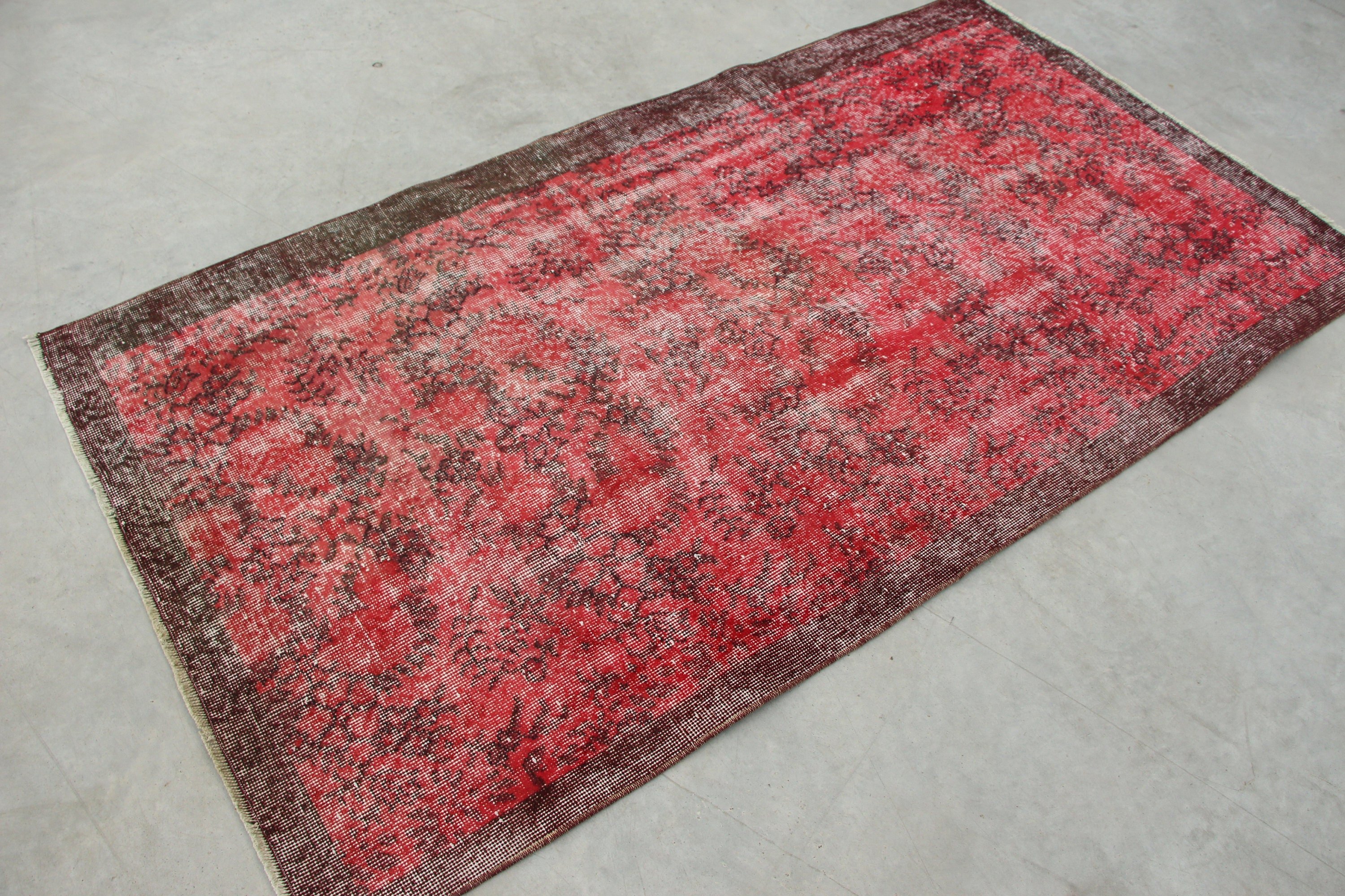 Rugs for Bedroom, Cool Rugs, 3.6x6.6 ft Accent Rug, Bedroom Rugs, Muted Rug, Moroccan Rugs, Turkish Rugs, Vintage Rug, Red Kitchen Rug