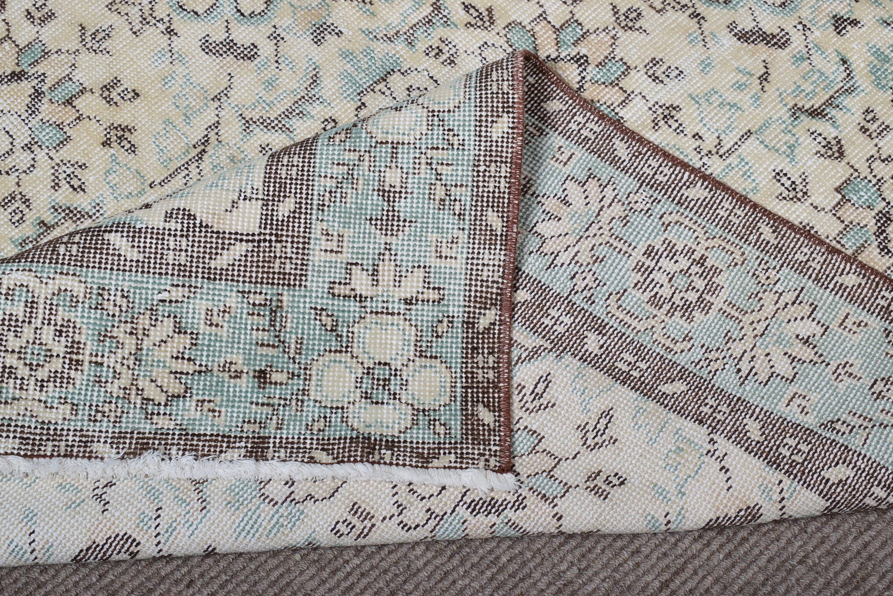 Yemek Odası Halısı, Salon Halıları, Yatak Odası Halıları, Boho Halısı, Türk Halıları, Vintage Halı, Yeşil Nötr Halı, 6,2x10,5 ft Büyük Halılar, Modern Halı