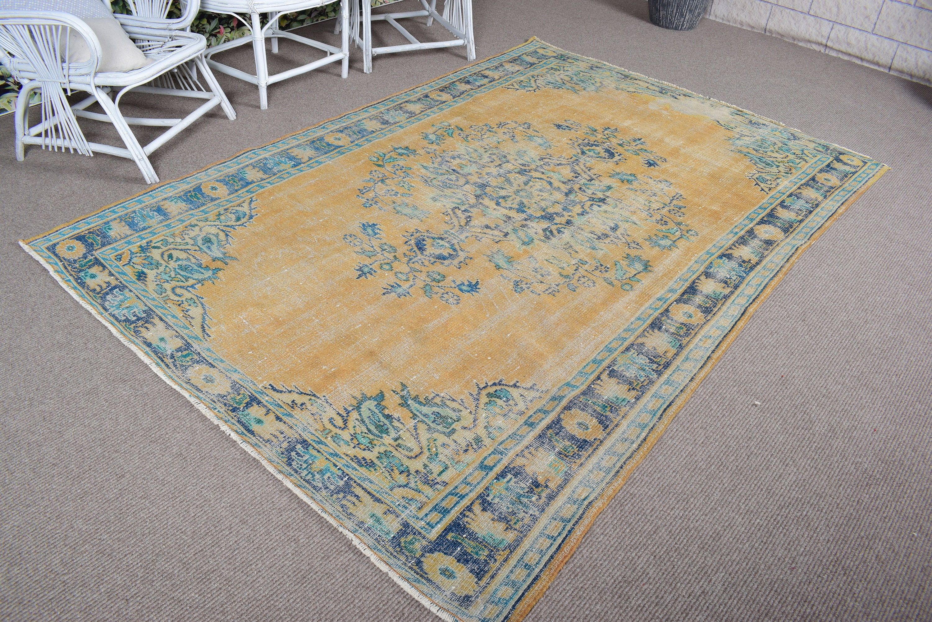 Large Oushak Rug, Bronze Statement Rug, 6.1x8.7 ft Large Rug, Large Vintage Rugs, Vintage Rugs, Modern Rug, Neutral Rugs, Turkish Rugs